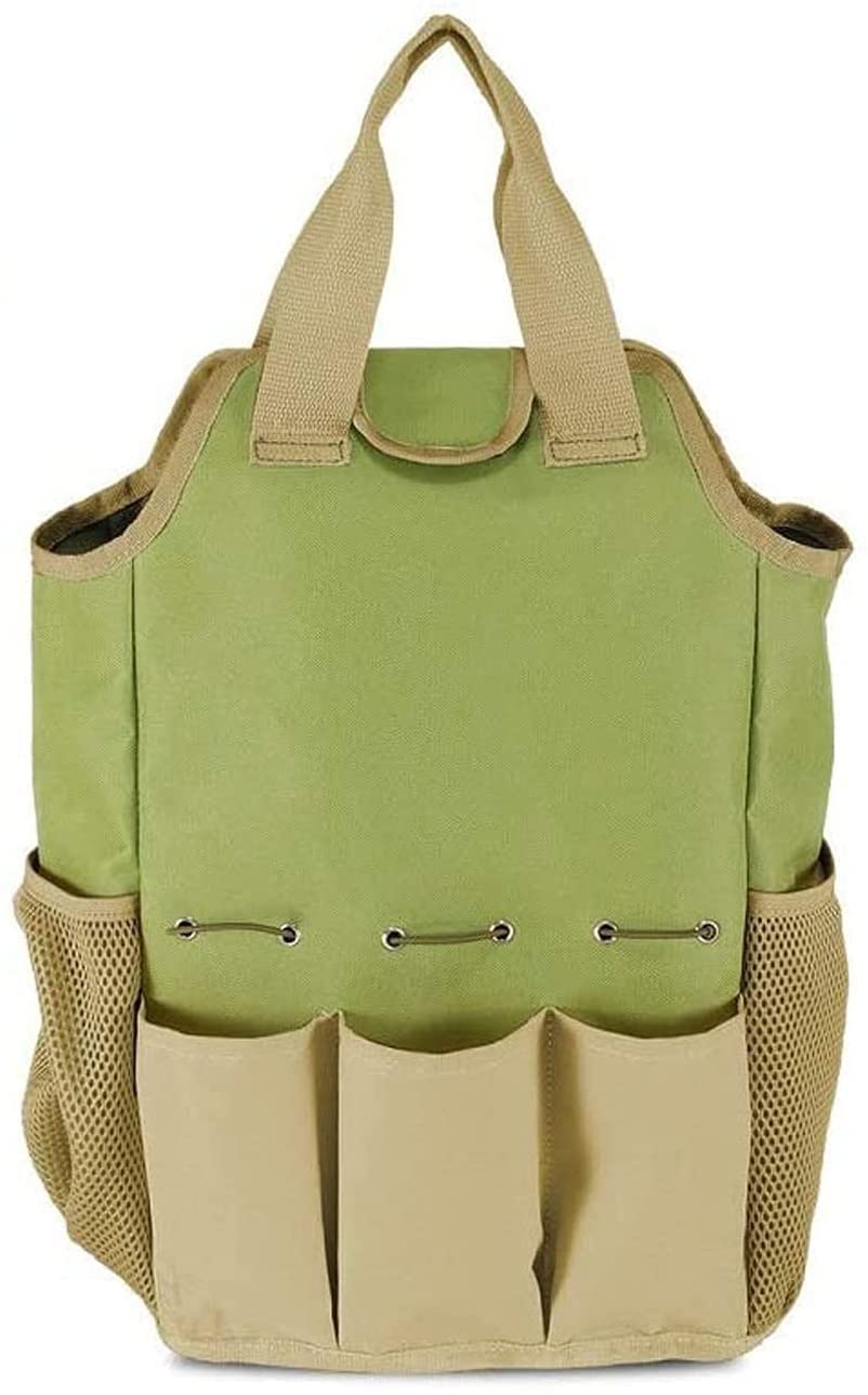 YUEGOO Heavy Duty Garden Tools Bag - Durable Oxcloth Tote with Elastic Straps - Perfect for Electricians, Gardeners & DIY Enthusiasts - Ideal for Tool Storage & Worksite Organization