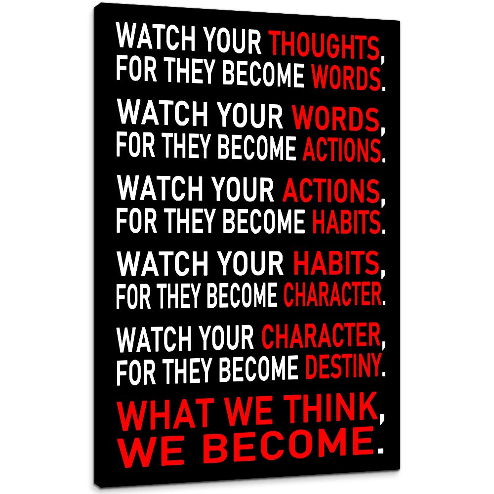 Motivational Wall Art for Men - Inspirational Quotes Office & Classroom Decor - 28''W x 40''H - Perfect for Home Office, Study Room & Workspace Motivation