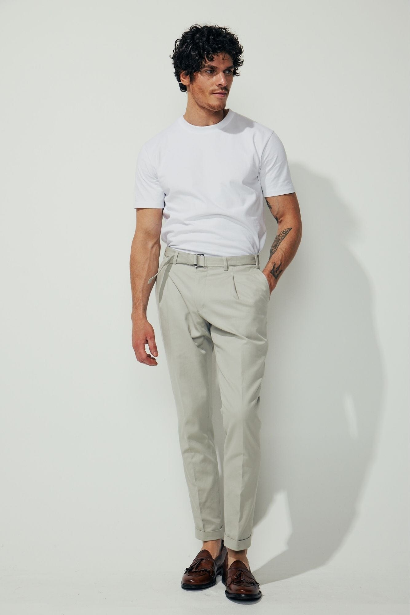 Cali Trouser - Natural Stone Cotton Stretch Canvas Pants for Women | Comfortable Casual & Work Wear | Perfect for Office, Travel & Everyday Use