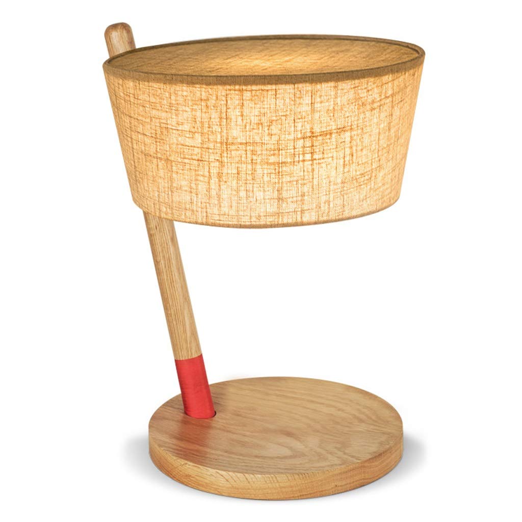 Modern Push Button Table Lamp with Fabric Round Lampshade - Bedside Nightstand Lamp for Bedroom, Living Room & Office - Perfect for Reading, Relaxation & Ambient Lighting