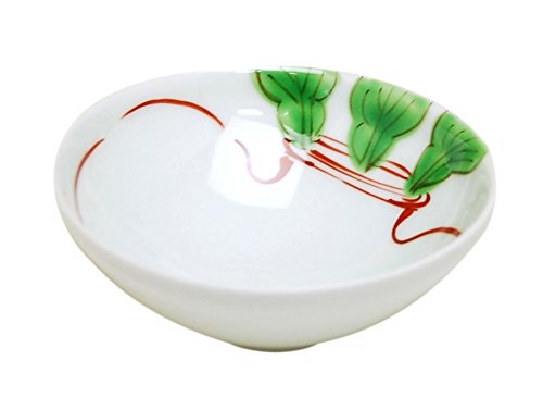 Premium Japanese Nishiki Kabu Turnip Small Bowl (3.2 Inch) - Handcrafted Ceramic Dish for Sushi, Soy Sauce, or Condiments | Authentic Japanese Tableware for Home & Restaurant Use