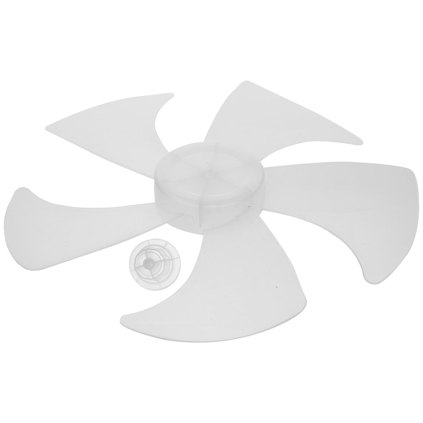 14 Inch Universal Electric Fan Blades Replacement - 5-Leaf Plastic Round Bore Blades for Table & Floor Fans (White) - Perfect for Home, Office & Outdoor Cooling