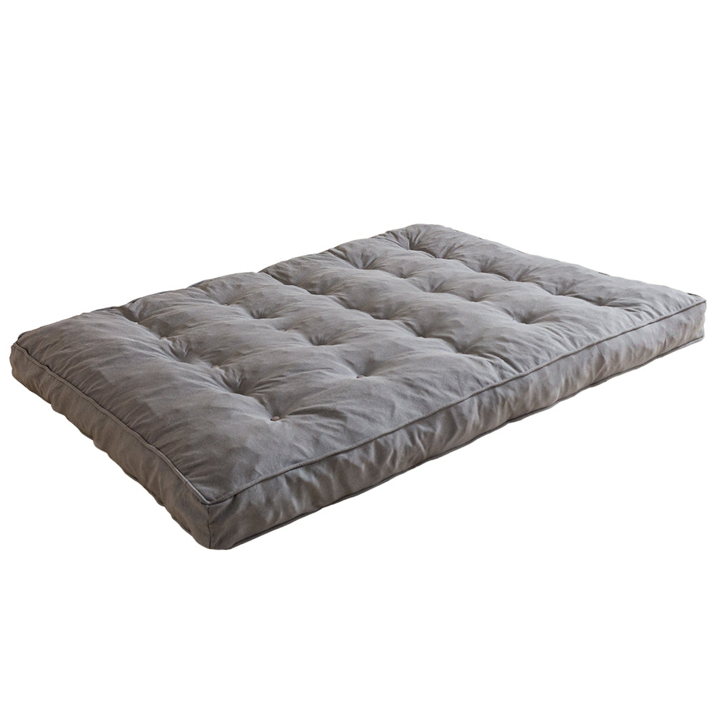 MAXYOYO 6-Inch Thick Futon Mattress with Shredded Foam Filling - Medium Firm Grey Sofa Bed Couch Mattress for Guest Room, Dorm, Apartment & Small Spaces (Frame Not Included)