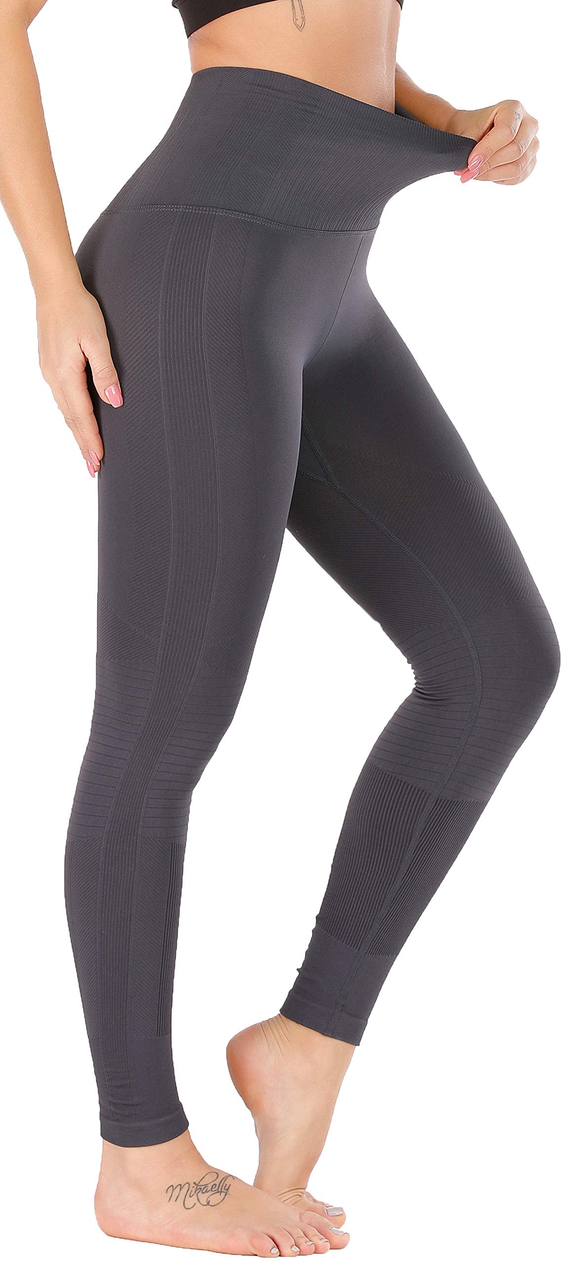 RUNNING GIRL 5 Inch High Waist Yoga Leggings for Women - Compression Workout Pants with Tummy Control - Perfect for Yoga, Gym, Running & Everyday Wear