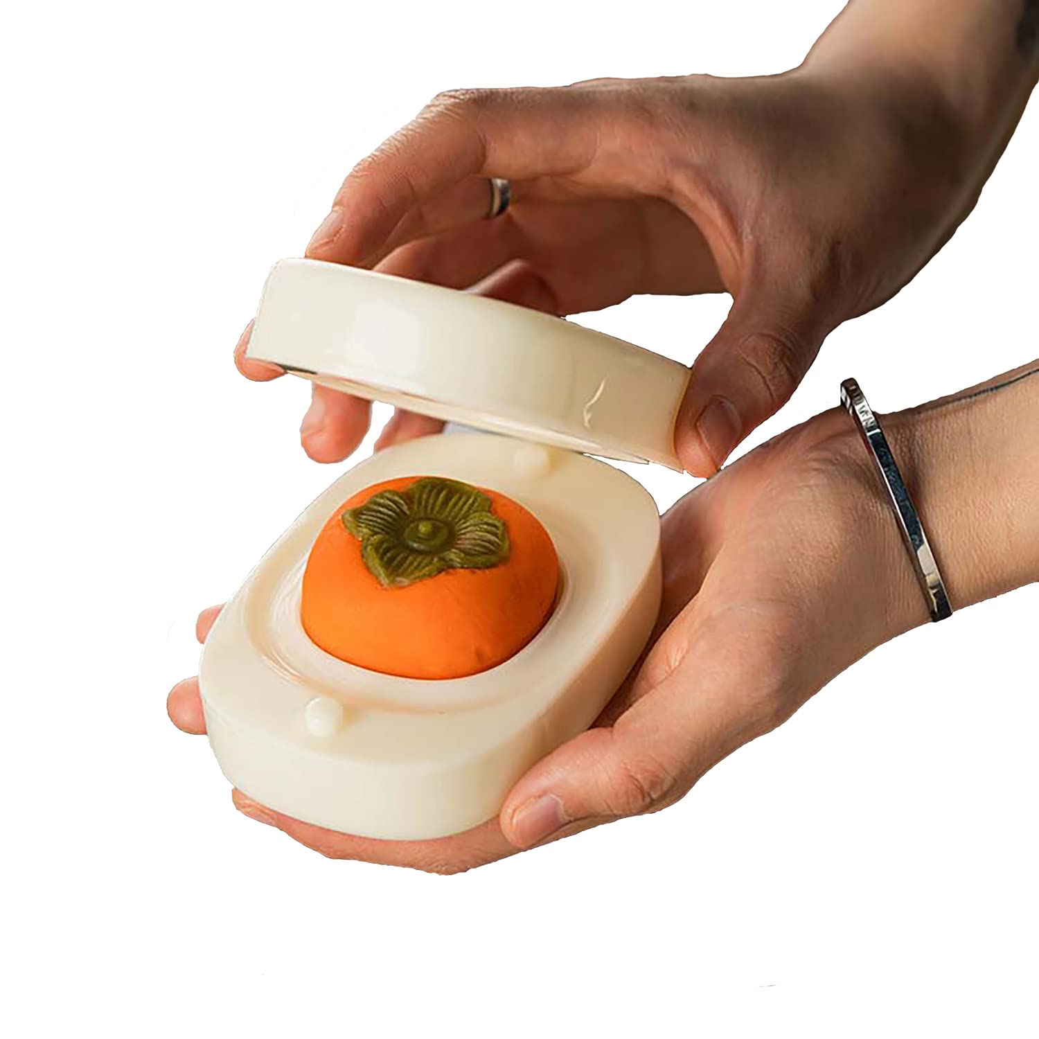 Premium Persimmon Cake Mold Set - Fondant & Moon Cake Decorating Molds for DIY Baking, Wagashi, and Dessert Making - Perfect for Birthday Cakes, Wedding Desserts, and Holiday Treats