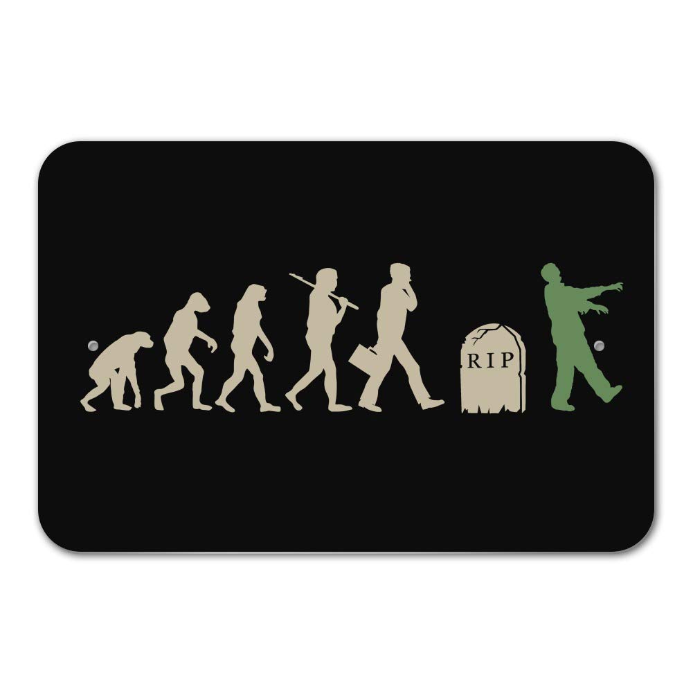 Zombielution Evolution Sign - Unique Home & Office Decor for Halloween, Horror Fans & Zombie Lovers | Perfect for Business, Gaming Room & Man Cave Decorations