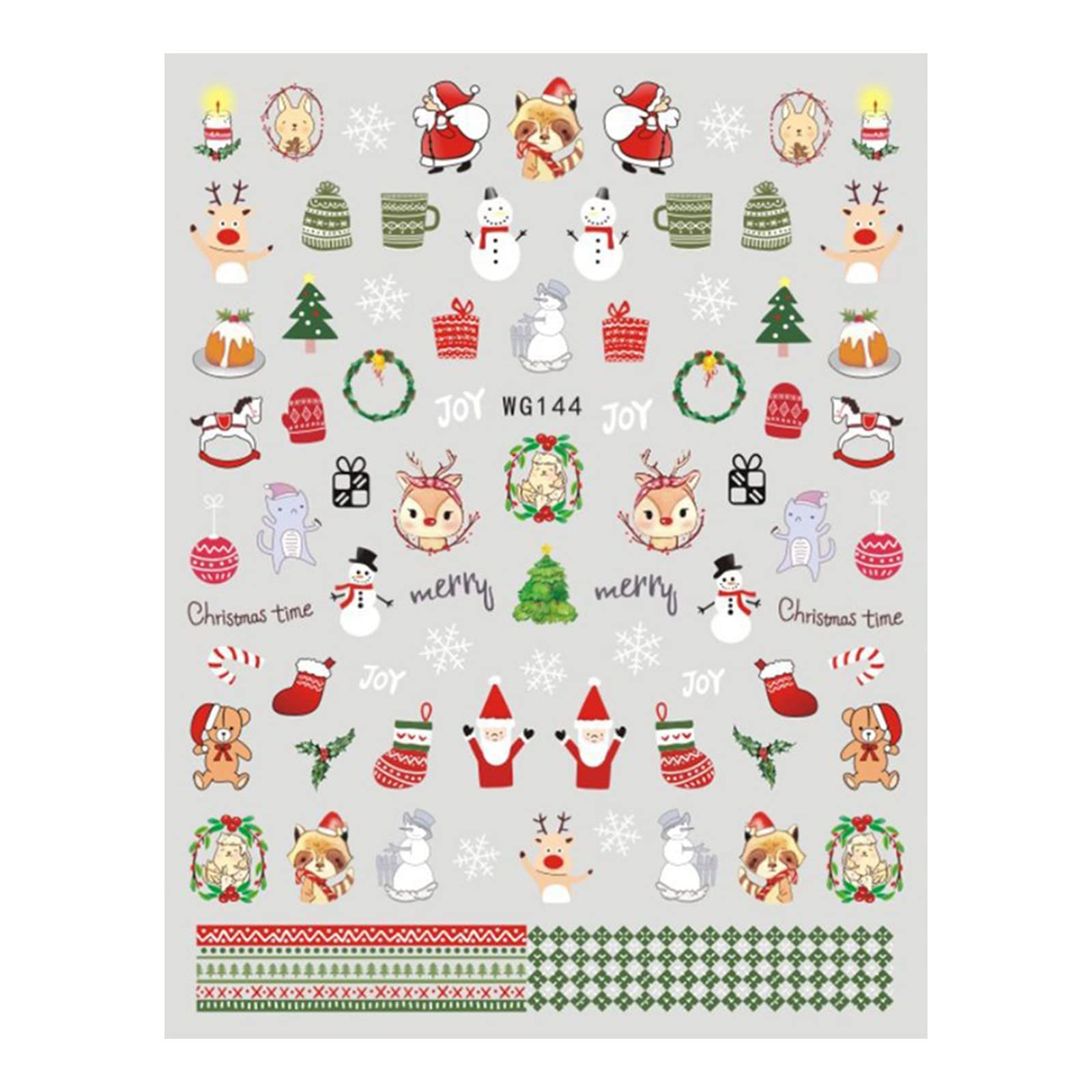 3D Christmas Santa Nail Stickers - DIY Holiday Nail Art Decals for Kids & Women | Self-Adhesive Snowflakes, Snowmen & Bells Design | Perfect for Xmas Parties, Gift Wrapping & Winter Manicures