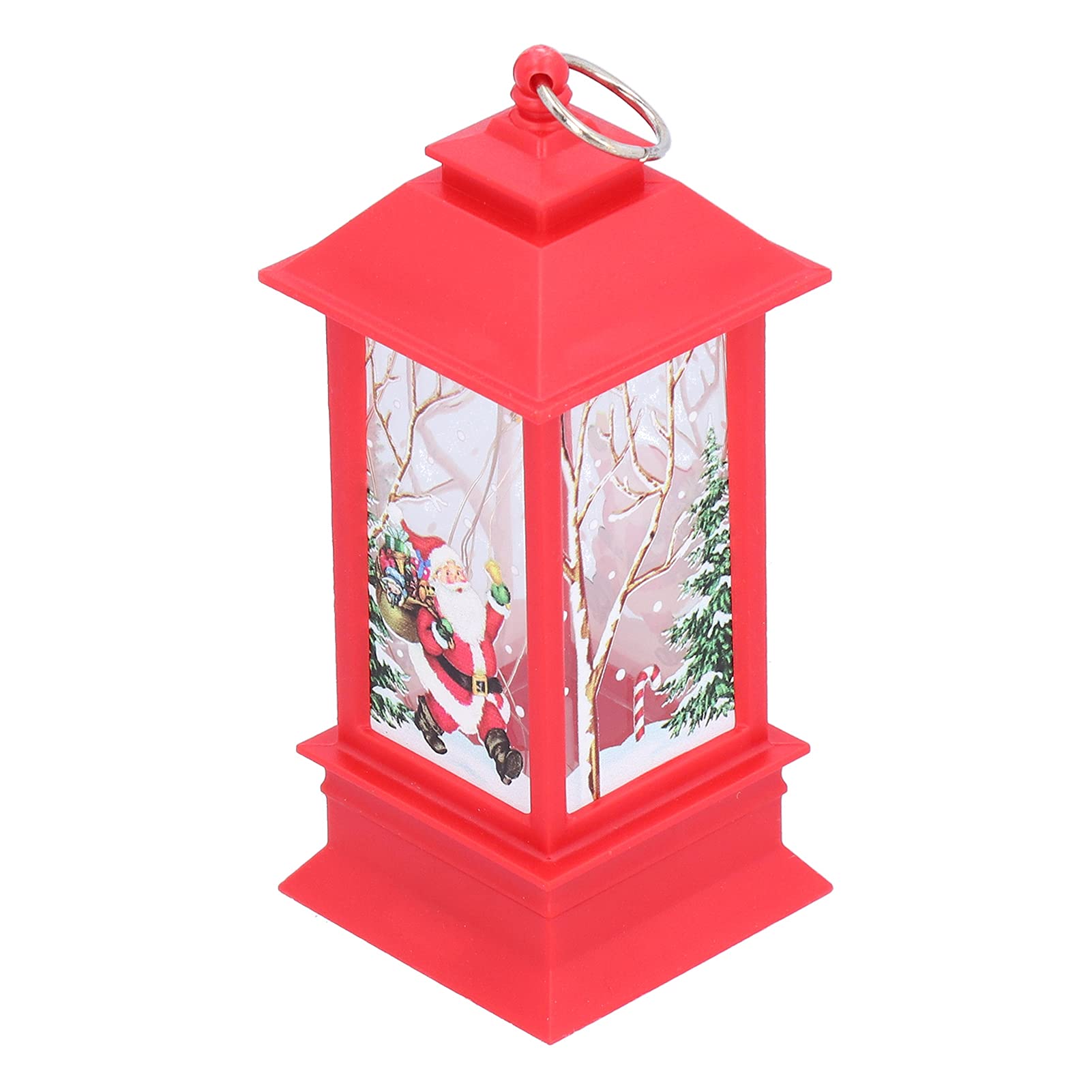 Battery Operated LED Hanging Lamp - Portable Christmas Santa Claus Lantern Light for Parties, Shows, Carnivals & Kids Events - Red (Perfect for Indoor/Outdoor Holiday Decorations & Festive Celebrations)