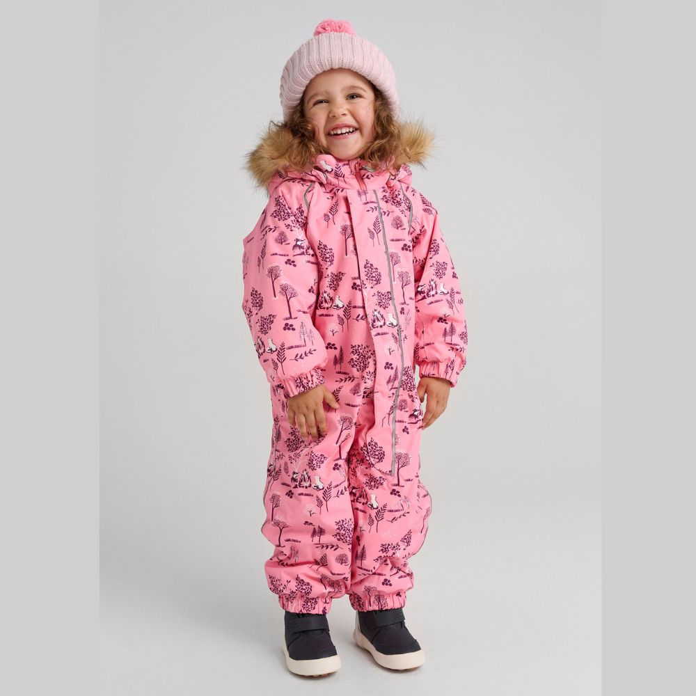 Reima Lappi Baby Snowsuit - Waterproof Winter Jacket & Pants Set for Infants & Toddlers (Sunset Pink) - Perfect for Snow Play, Outdoor Adventures & Cold Weather Protection