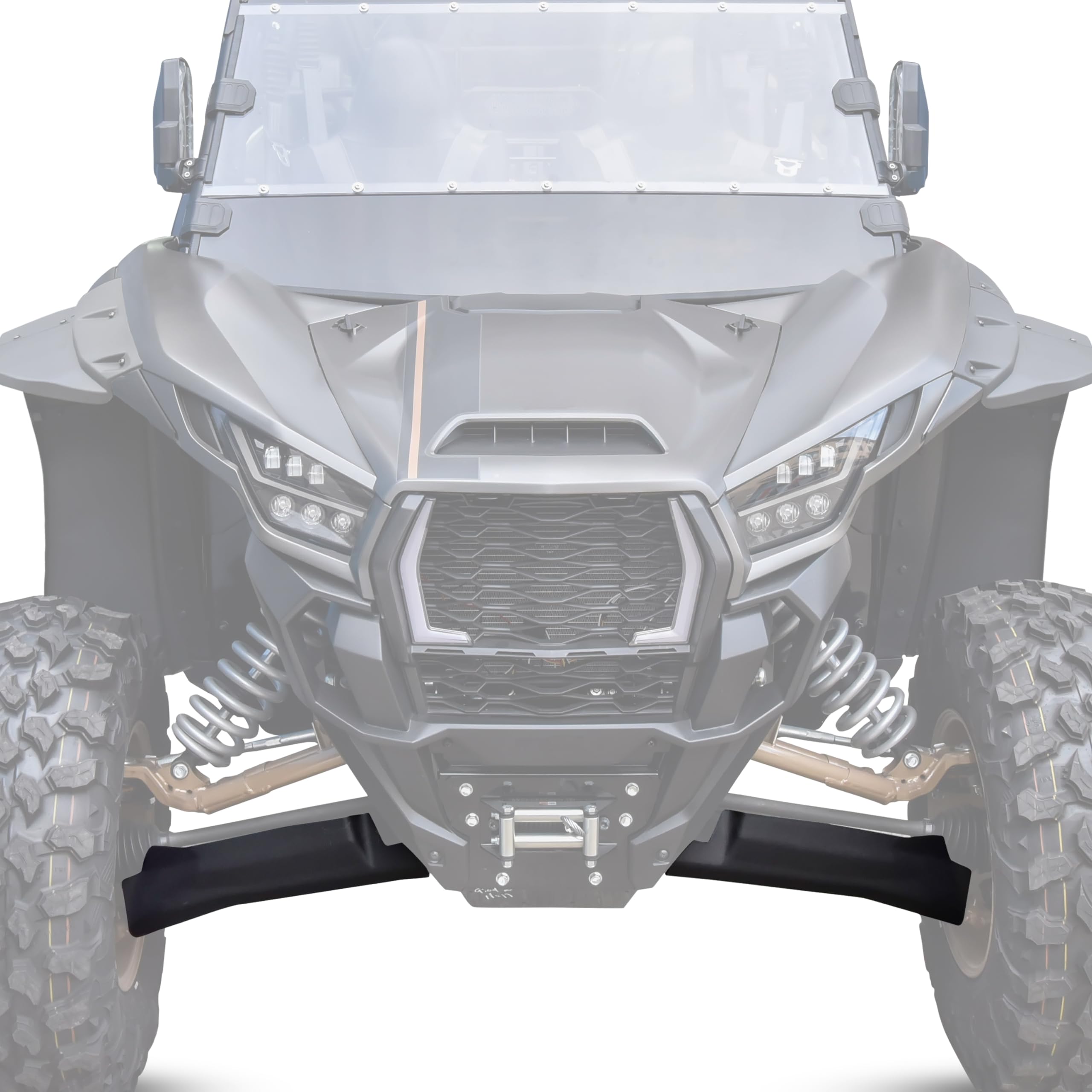 SAUTVS Front A-Arm Guards for Kawasaki Teryx KRX 1000 2020-2025 | Heavy-Duty Plastic Skid Plate Protection Kit (2PCS) | Fits KRX4 Models | Replacement for OEM #99994-1311 | Off-Road, Trail Riding & Mud Protection