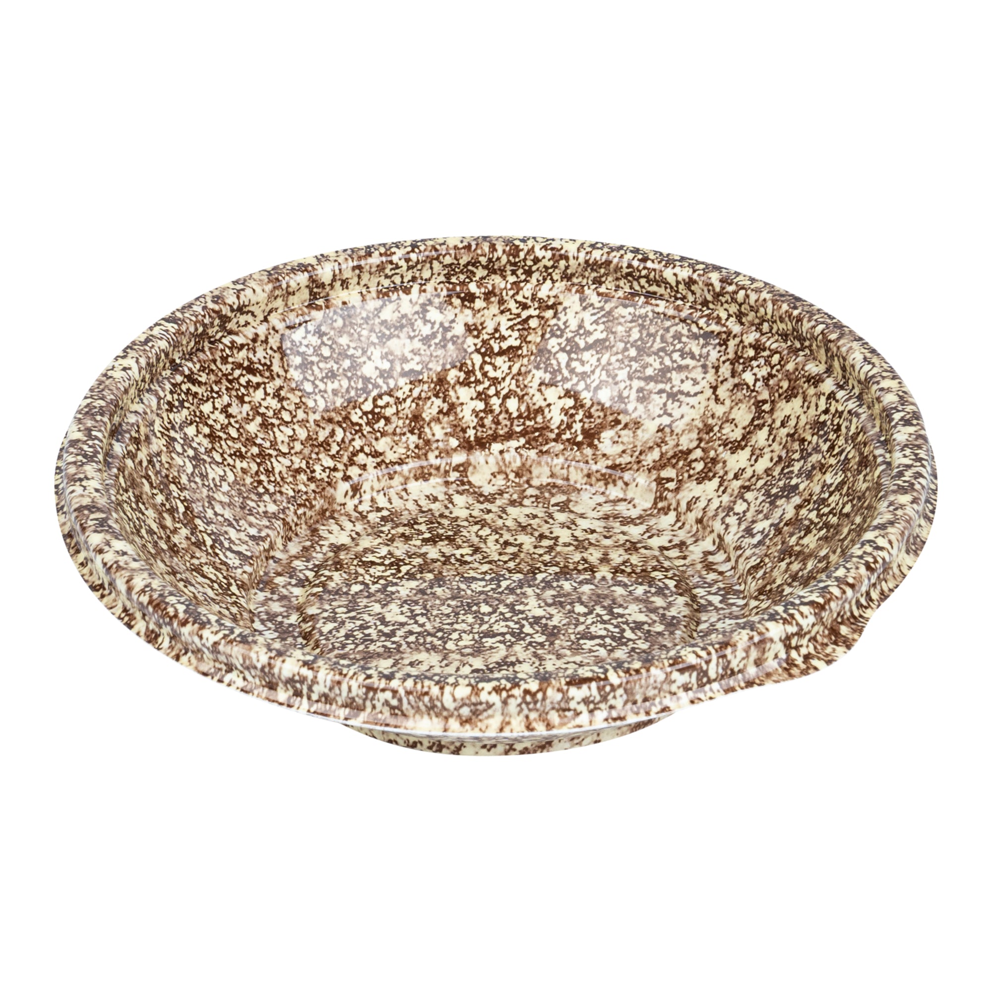 Bento Tek 10 oz Round Brown & White Plastic Asian Style Microwave-Safe Bowl - 6.75 x 6.75 x 1.5 Inches - Pack of 400 - Perfect for Meal Prep, Takeout, and Restaurant Use
