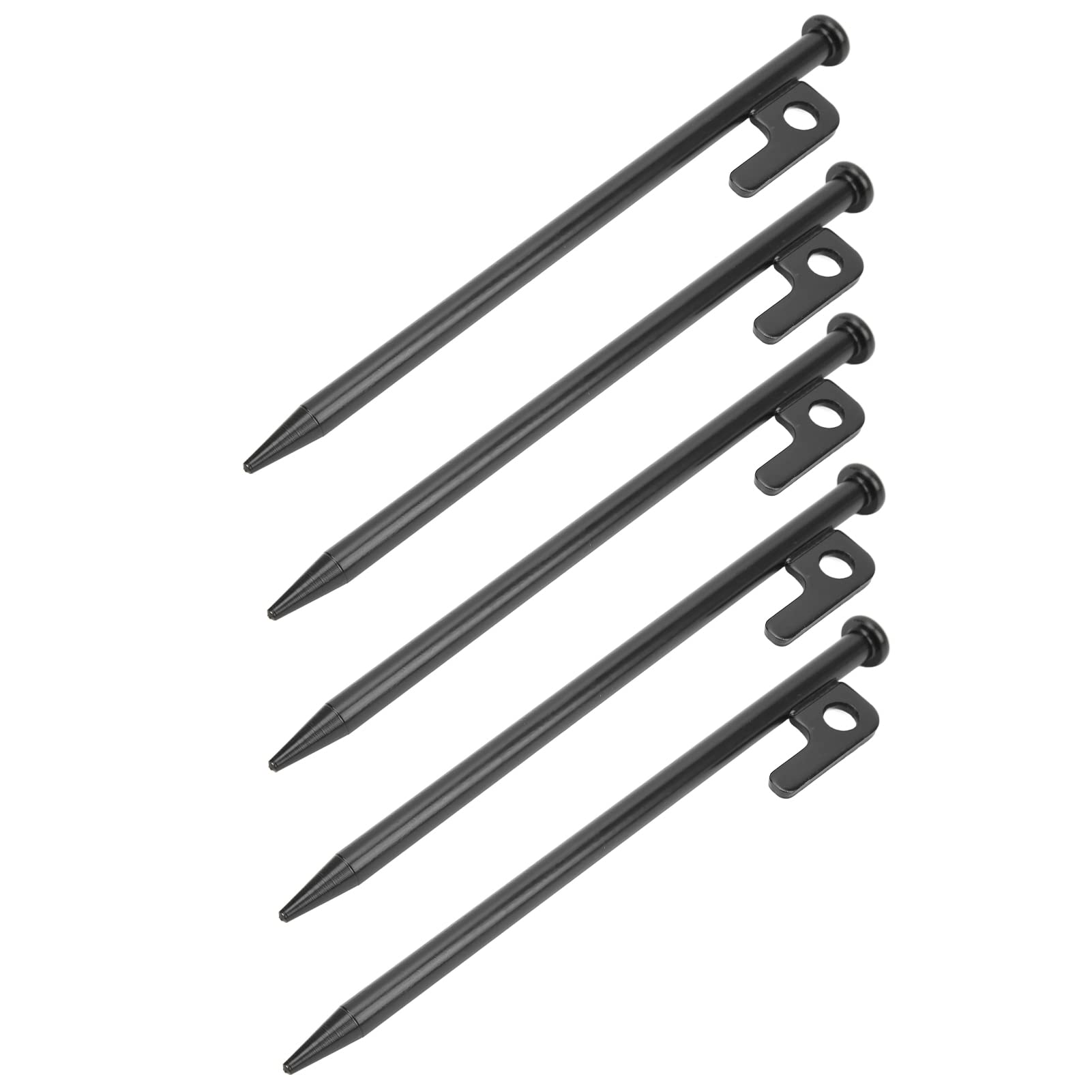 DOINGKING 5-Pack Heavy Duty Tent Stakes - 20cm Rustproof Camping Ground Anchors for Canopy, Tarp, and Shelter - Easy Penetration & Multi-Functional Outdoor Gear for Hiking, Beach, and Backyard Camping