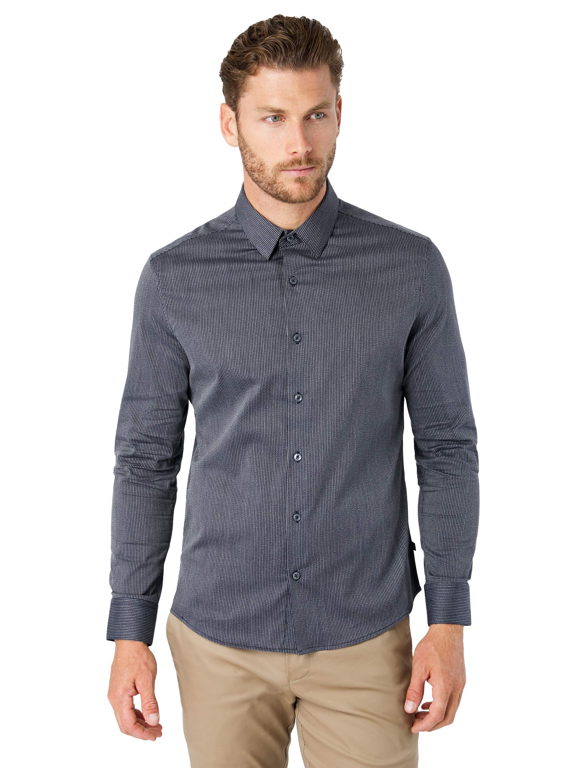 7 Diamonds 2-Way Stretch Long Sleeve Shirt for Women - Shape Retaining, Breathable Fabric - Perfect for Work, Travel & Casual Wear