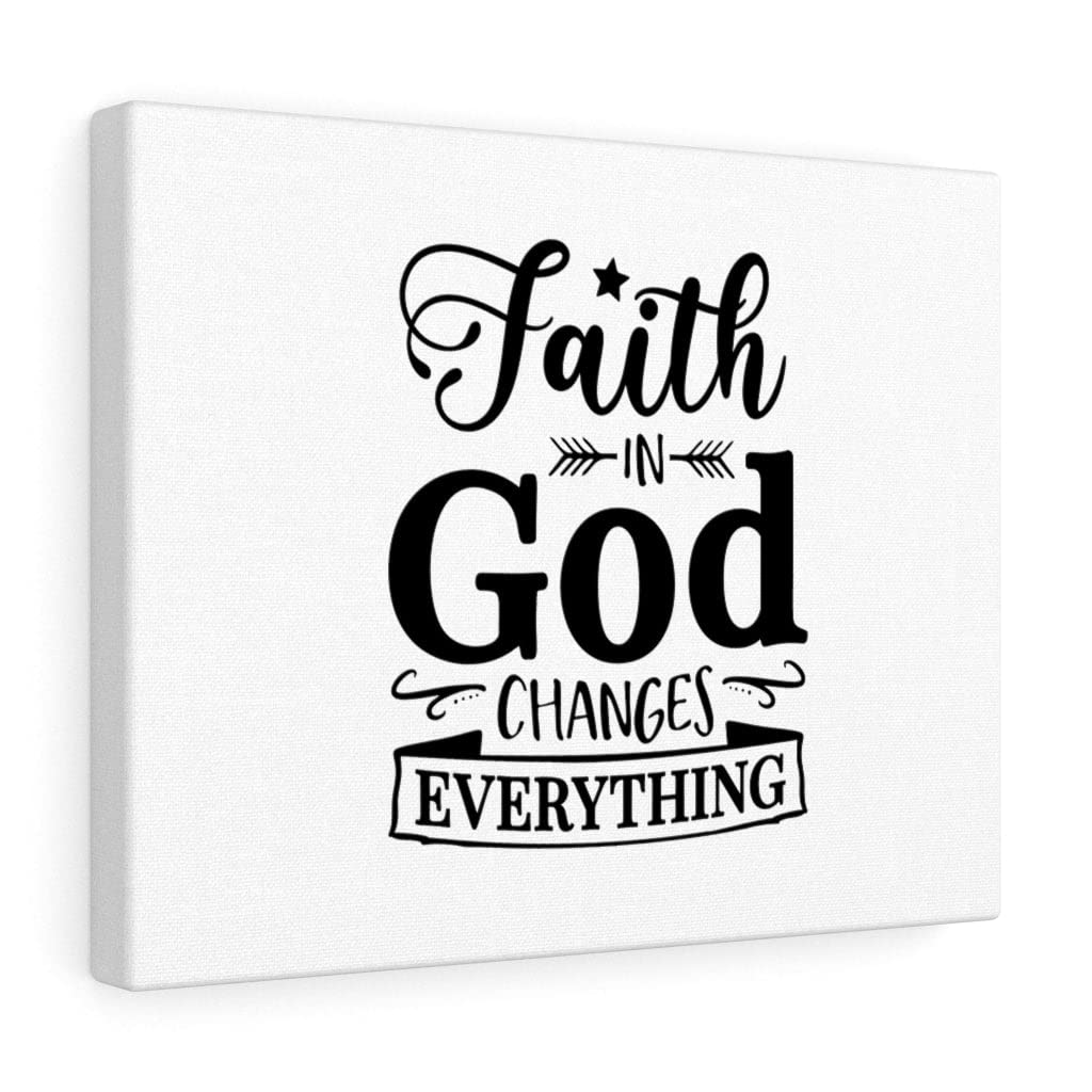 Faith in God White Arrow Christian Wall Art - Bible Verse Print Ready to Hang - Express Your Love with Scripture Wall Decor for Home, Church & Office