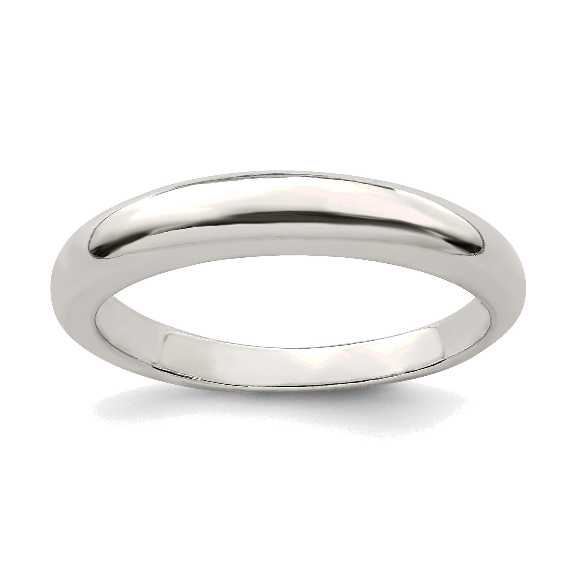 Bonyak Sterling Silver Stackable Ring Size 8 for Women's Fashion