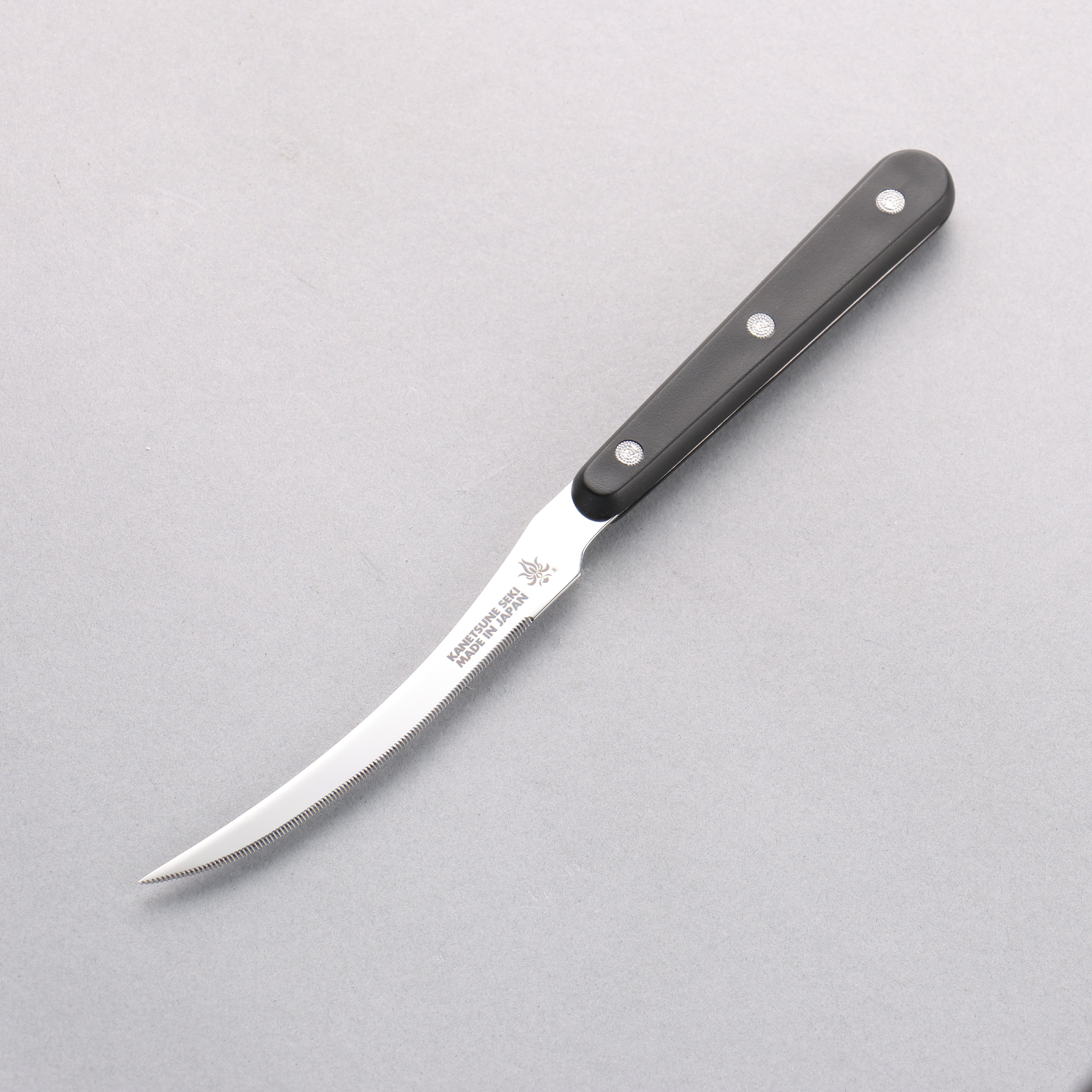 Kanetsune 110mm Stainless Steel Tomato Slicer with Black Plastic Handle - Perfect for Kitchen, Salad Prep & Sandwich Making