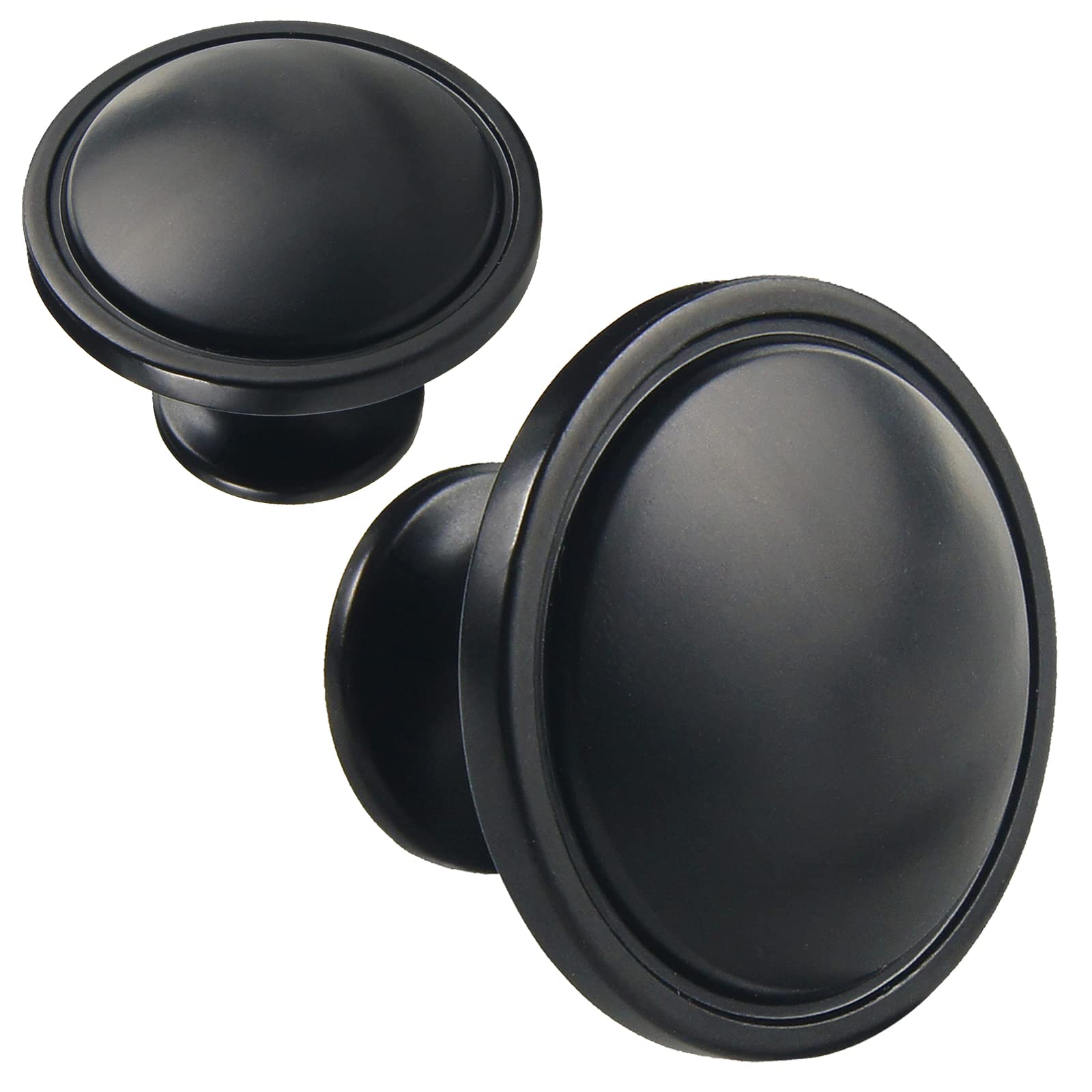 35 Pack Black Matte Cabinet Knobs and Drawer Pulls - 1-1/4 Inch Kitchen Cabinet Handles for Dressers, Wardrobes & Furniture (35Black) - Perfect for Modern Kitchen Remodeling & Home Decor Upgrade