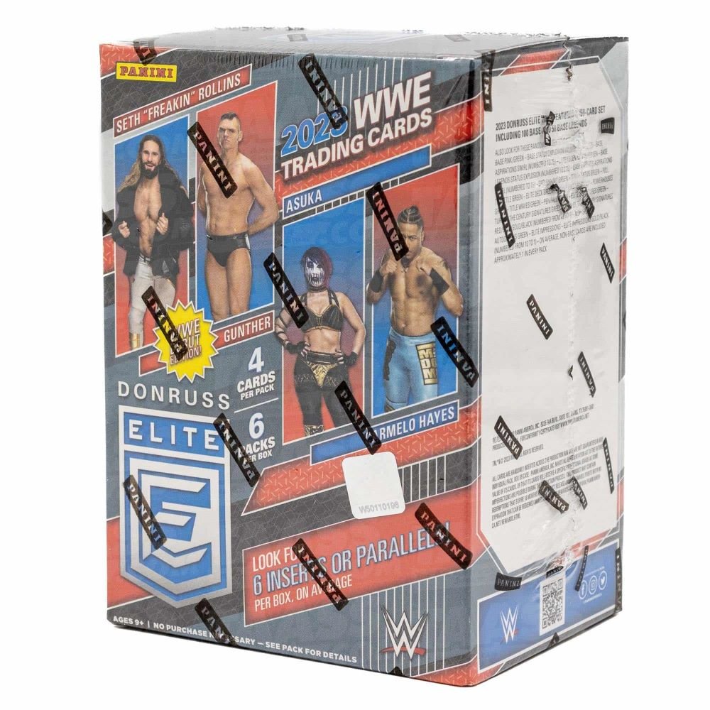 2023 Panini Donruss Elite WWE Wrestling Trading Card Blaster Box - 24 Packs, Collectible Cards for WWE Fans - Perfect for Trading, Collecting & Displaying at Home or Events