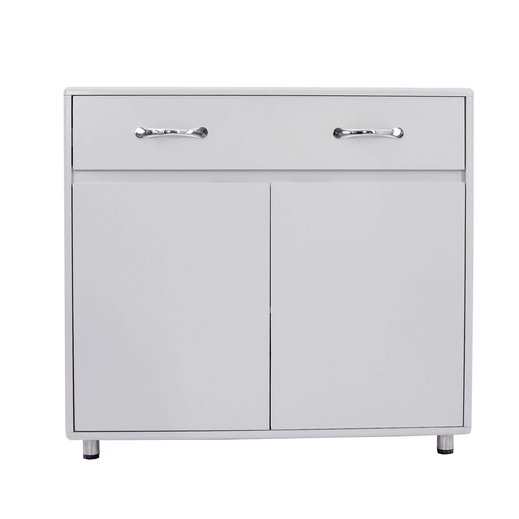 Goujxcy Grey Sideboard Buffet Cabinet - 60
