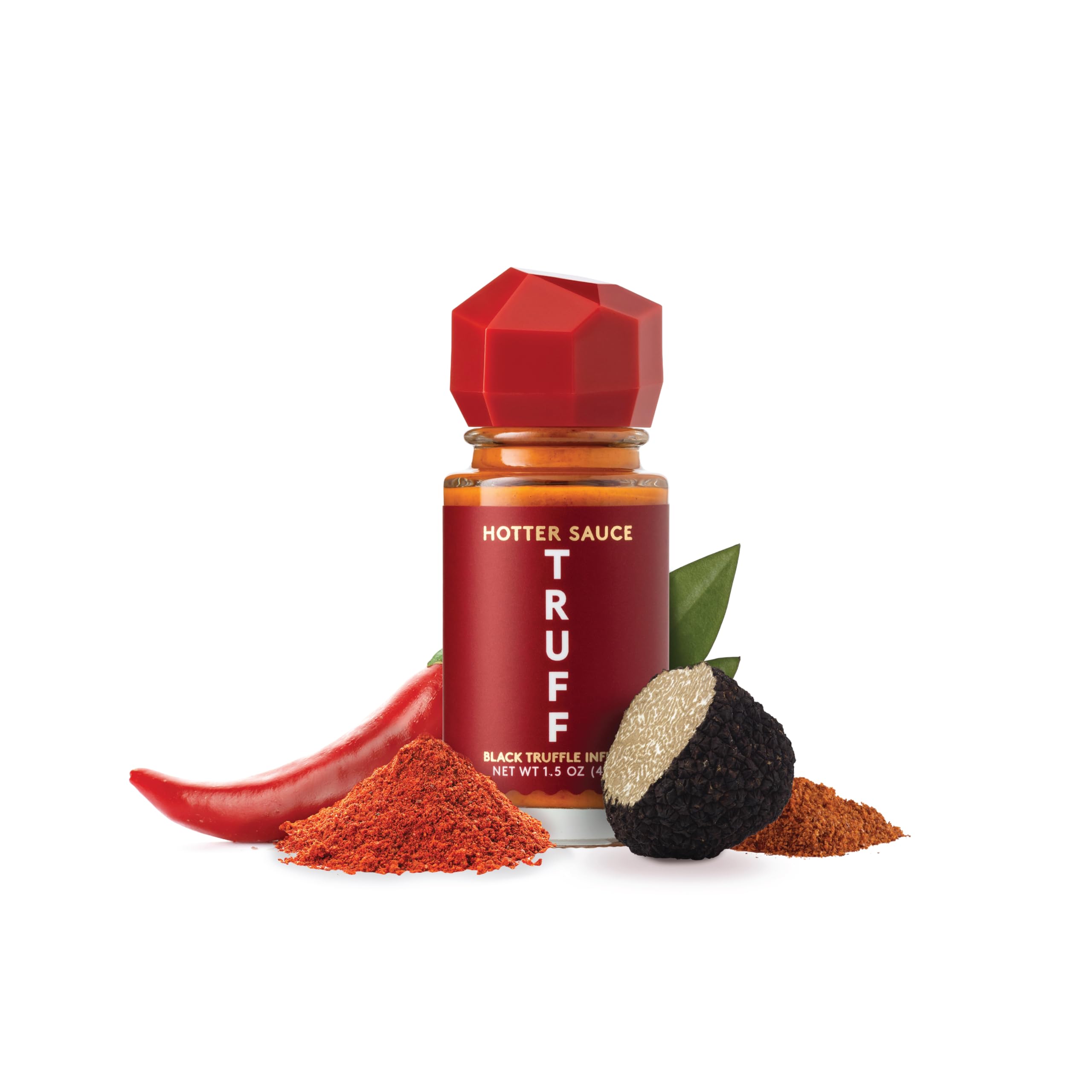 TRUFF Hotter Sauce 4-Pack Mini Set (1.5 oz, 4 Count) - Black Truffle & Chili Pepper Gourmet Hot Sauce in Portable Travel Bottles - Perfect Gift for Hot Sauce Lovers - Ideal for Cooking, Travel & Spicy Food Enthusiasts