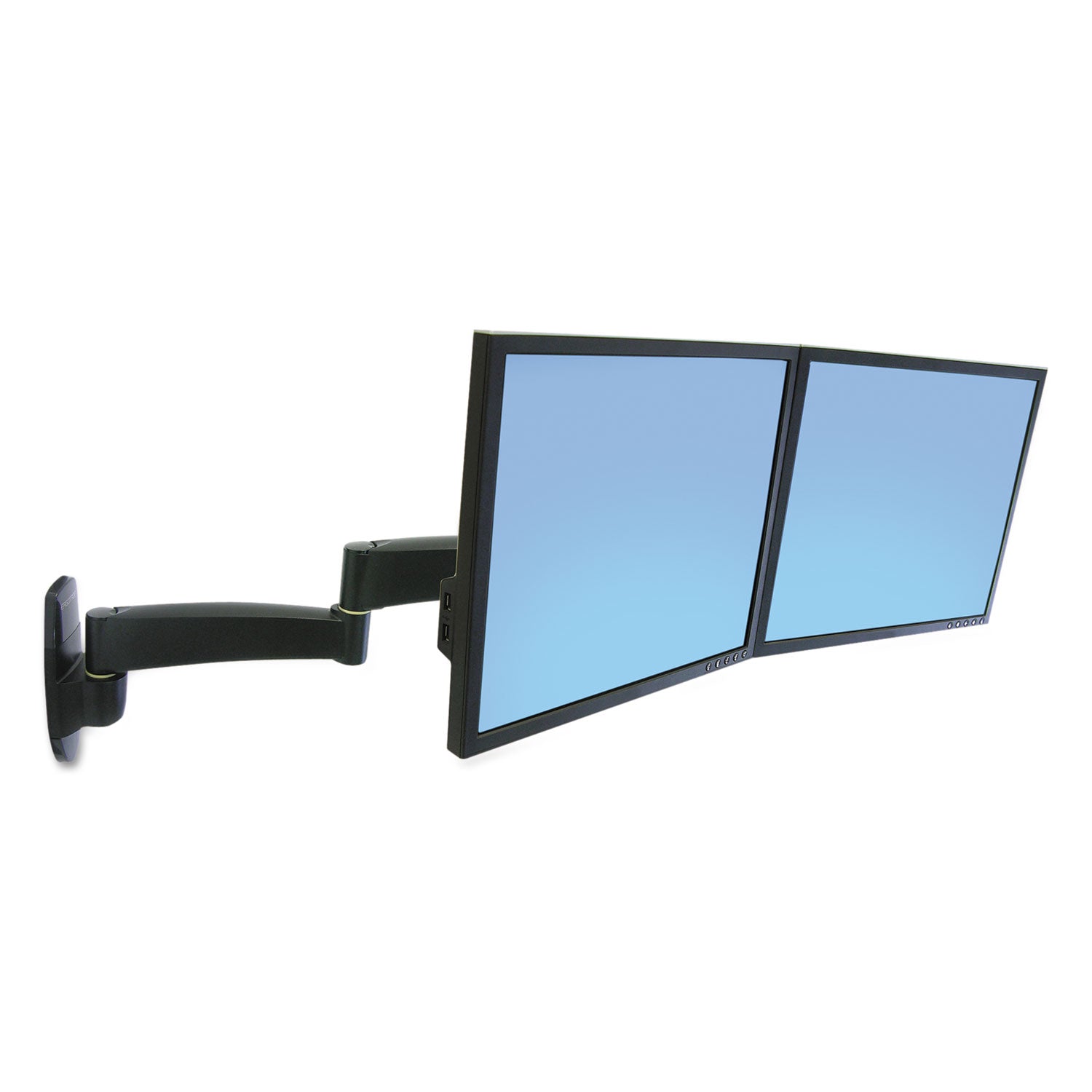 Dual Monitor Stand for 13-27 Inch Screens - Adjustable 200 Series Monitor Arm with 3W x 5.75D to 23D x 11.88H Range - Ergonomic Black Computer Monitor Mount for Home Office & Gaming Setup