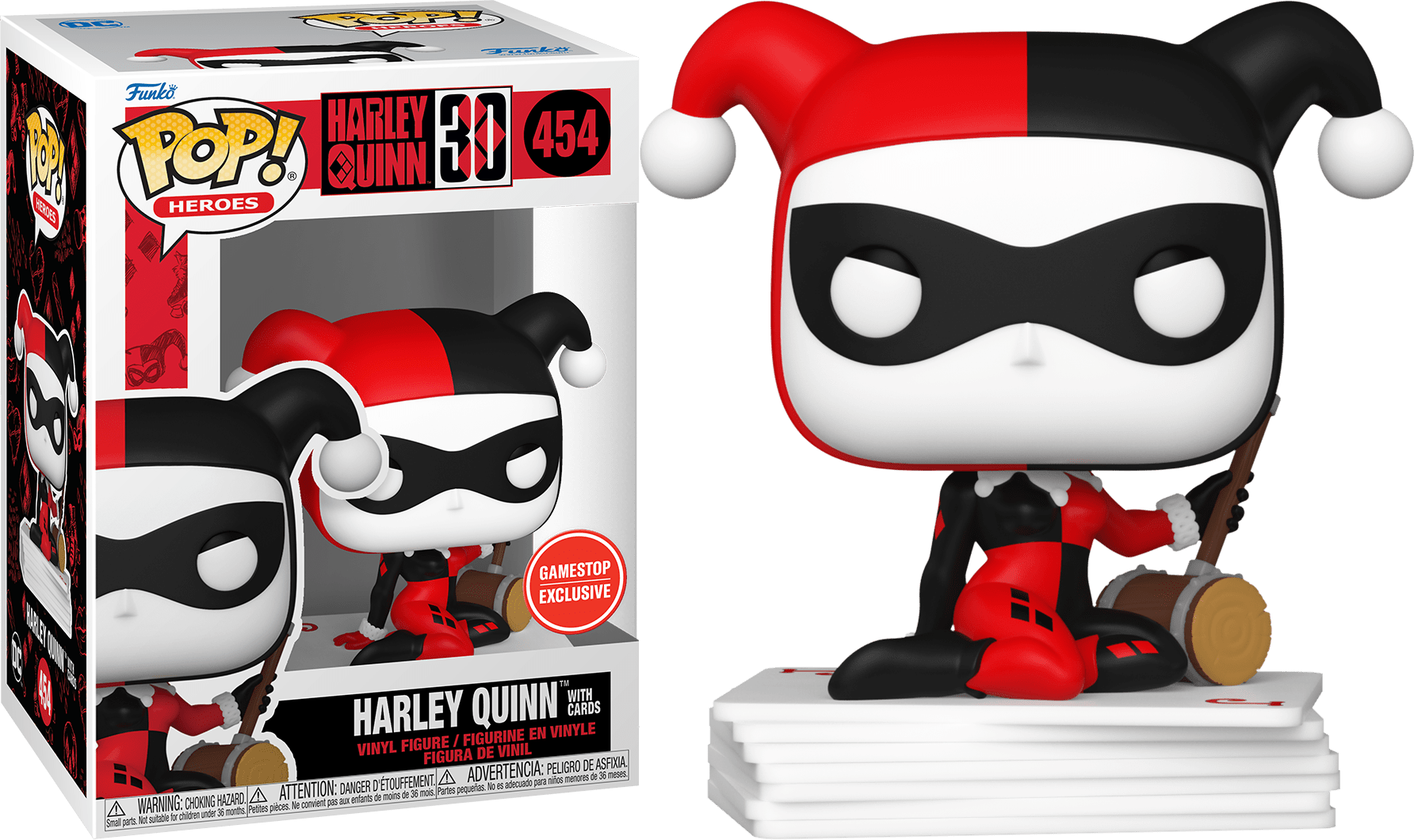 Harley Quinn with Exclusive Cards - GameStop Limited Edition Action Figure #454 | Perfect for Collectors, Cosplay, and DC Comics Fans