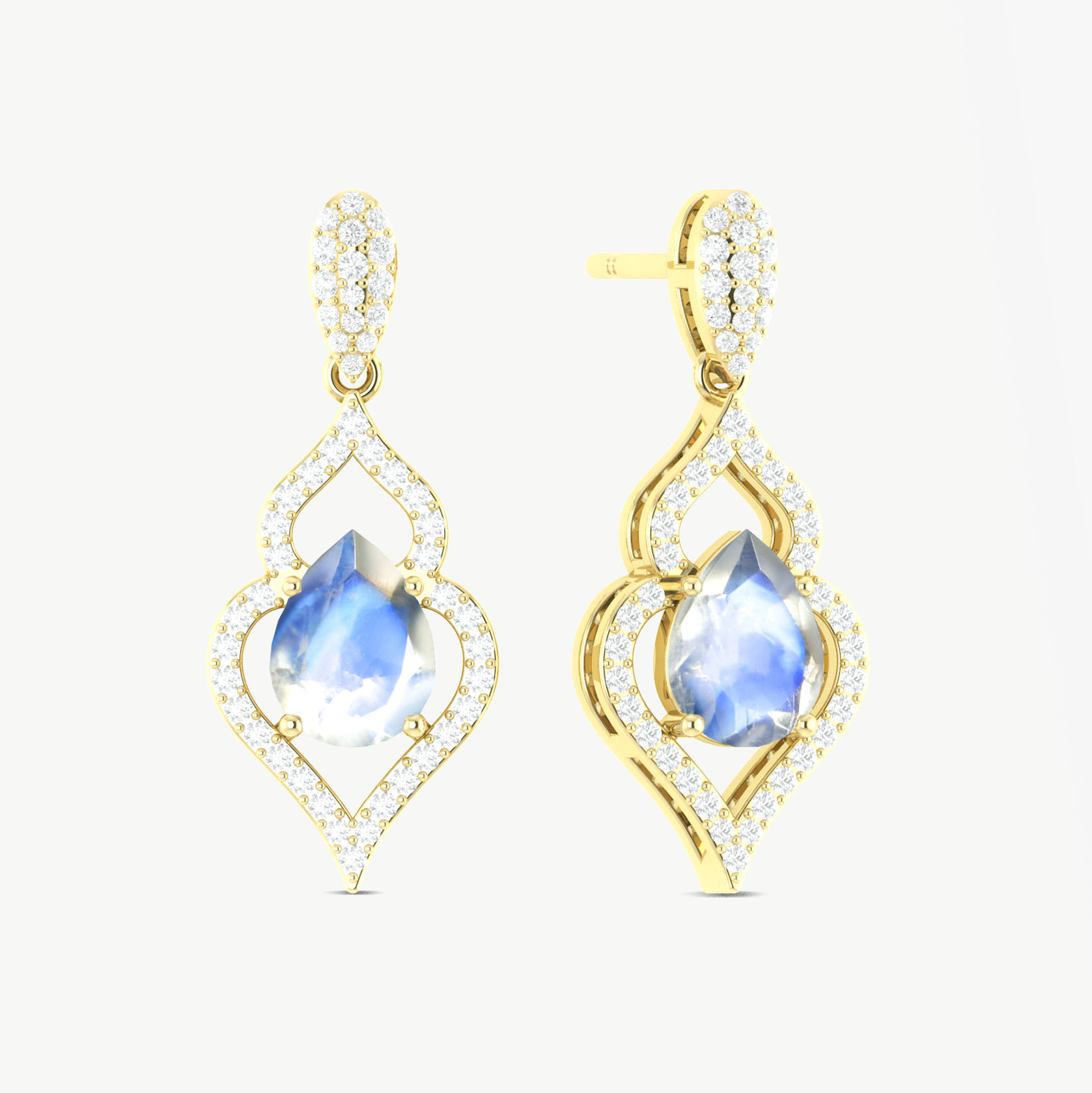 Natural Moonstone Stud and Drop Earrings for Women – Elegant Boho Jewelry for Everyday Wear & Special Occasions