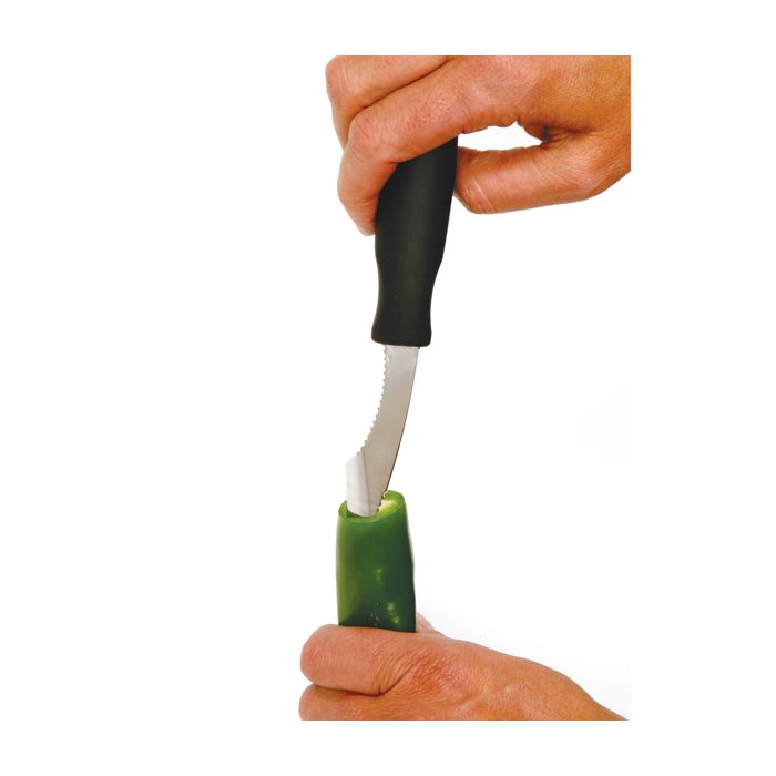 Norpro Grip EZ Jalapeño Corer - Stainless Steel Pepper Coring Tool for Easy Jalapeño Prep - Perfect for Stuffed Peppers, Salsas & Mexican Cooking