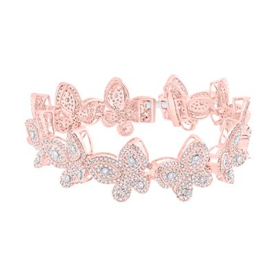 10K Gold Butterfly Bracelet with 5 CTW Diamonds - Elegant Dainty Jewelry for Women, Perfect for Gifts, Weddings & Special Occasions