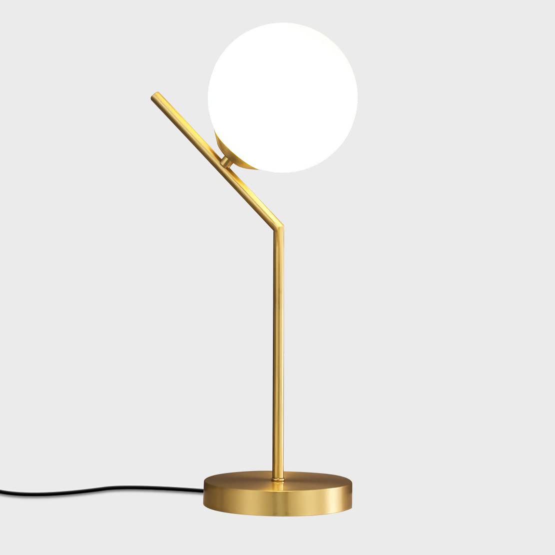 Fulesi Brass and Glass Globe Table Lamp - 17.7