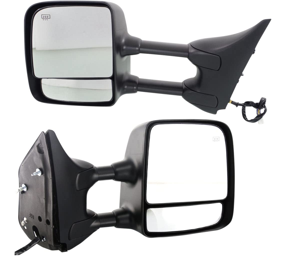 **2004-2015 Nissan Titan Power Heated Towing Mirrors – Driver & Passenger Side, Memory Chrome, Towing Package – Perfect for Winter Driving & Heavy-Duty Towing**