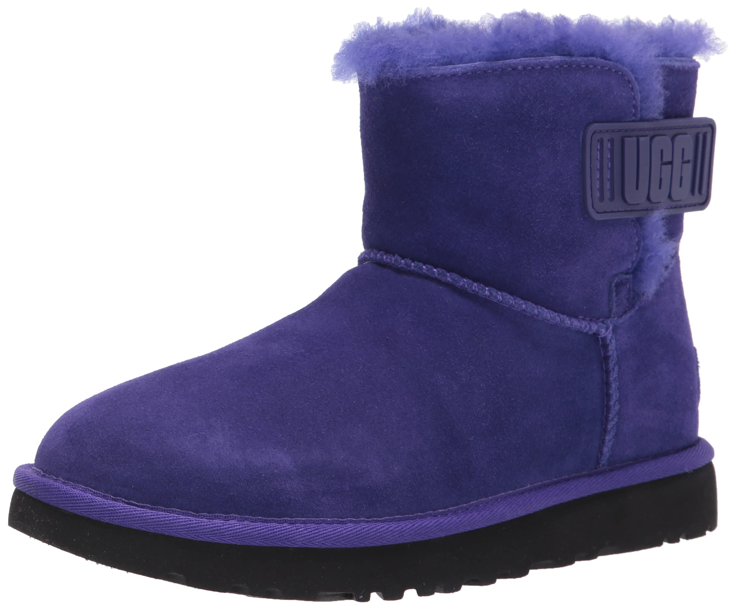 UGG Women's Mini Bailey Logo Strap Fashion Boot - Cozy Winter Ankle Boots with Branded Strap for Casual Outfits & Cold Weather