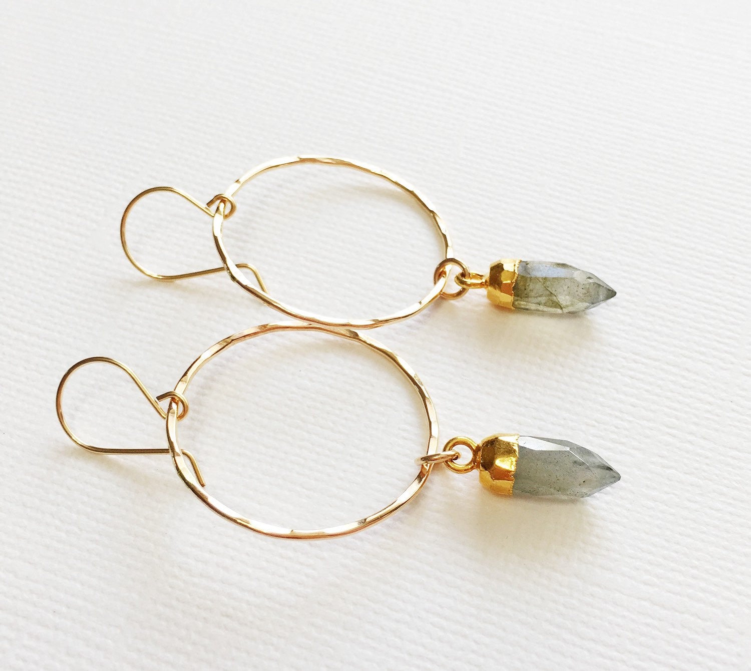 Labradorite Earrings for Women - Zoe Style Dangle Earrings (E271) | Boho Chic Jewelry for Party, Wedding & Everyday Wear