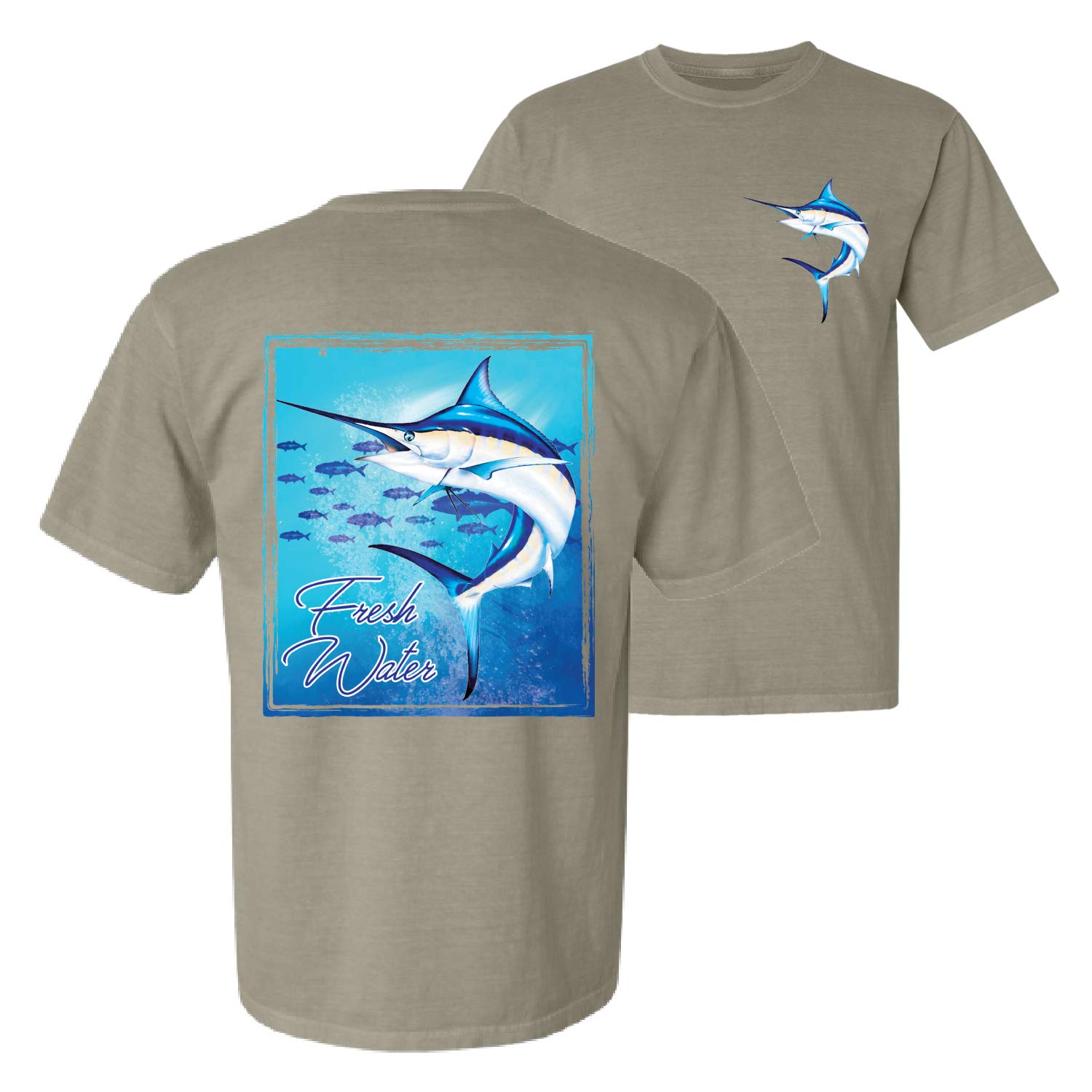 Premium Saltwater Fishing T-Shirt - Breathable Quick-Dry Short Sleeve Shirt for Atlantic & Pacific Swordfish Anglers - Ideal for Deep Sea Fishing & Sportfishing Adventures