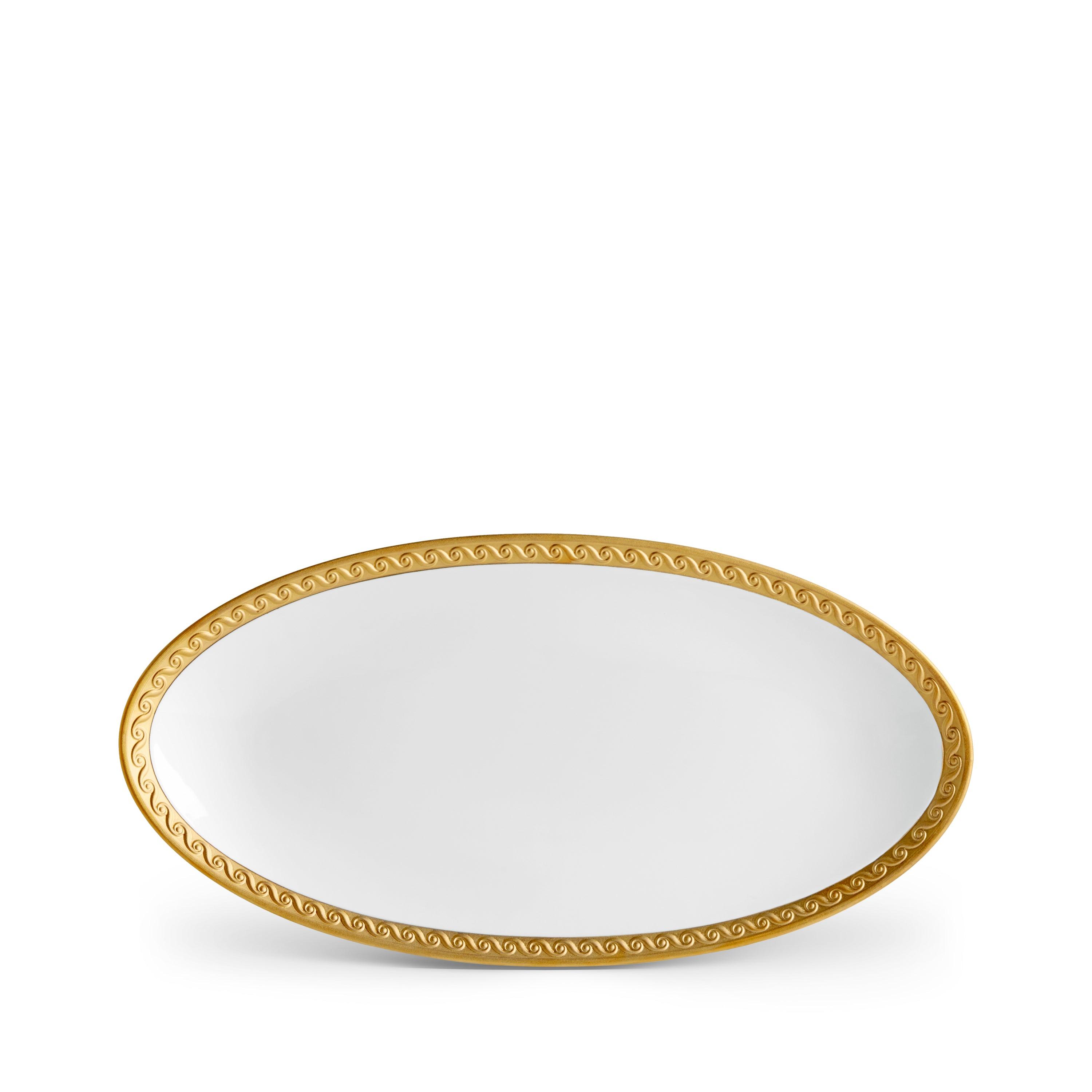 Neptune Oval Platter Small Gold - Elegant Serving Tray for Appetizers, Cheese & Desserts | Perfect for Dinner Parties, Weddings & Home Decor