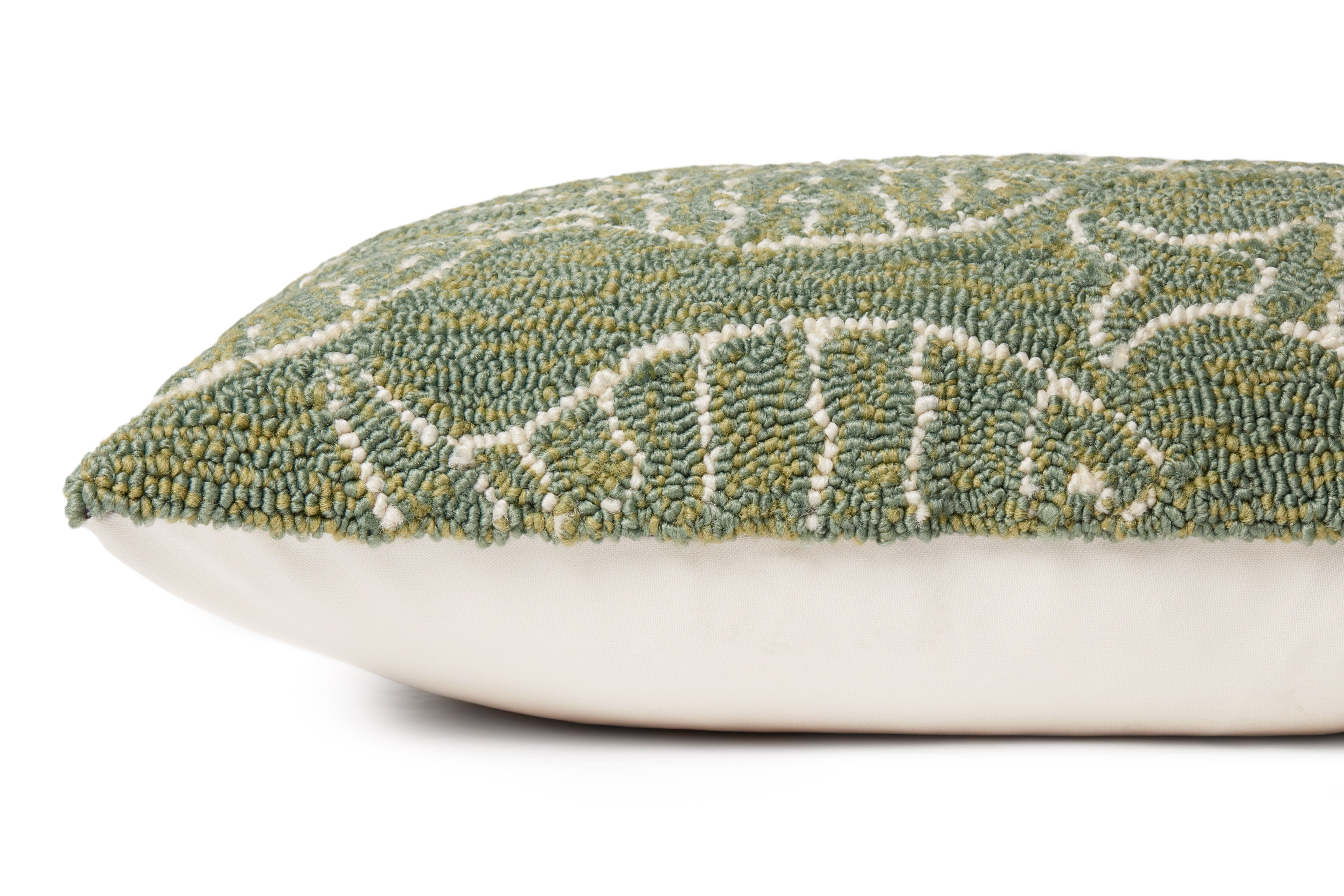 Loloi Decorative Throw Pillow - Green Velvet Cushion Cover for Sofa, Bed & Home Decor | Perfect for Living Room, Bedroom & Cozy Spaces
