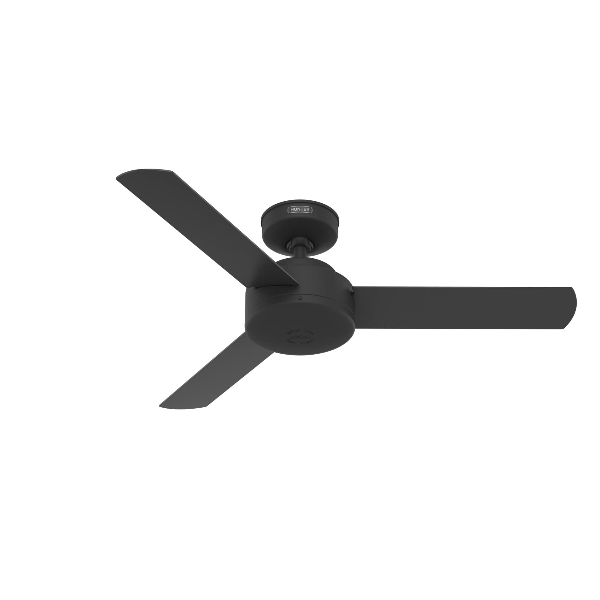 Hunter Fan Company 51847 Presto 44-Inch Matte Black Ceiling Fan with Light Kit - Energy Efficient Indoor/Outdoor Fan for Bedroom, Living Room, Patio & Office