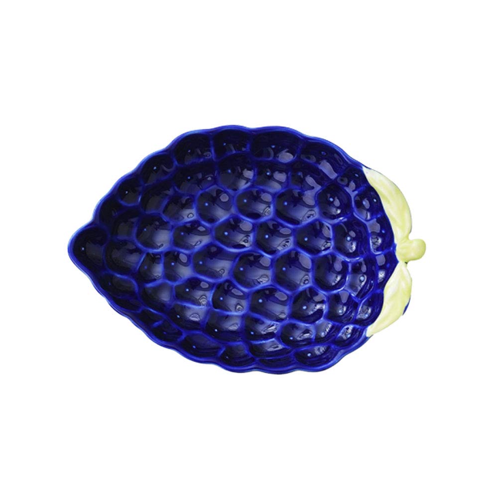 DOITOOL Ceramic Jewelry Tray & Snack Bowl - Grape Design for Jewelry Storage & Fruit Serving