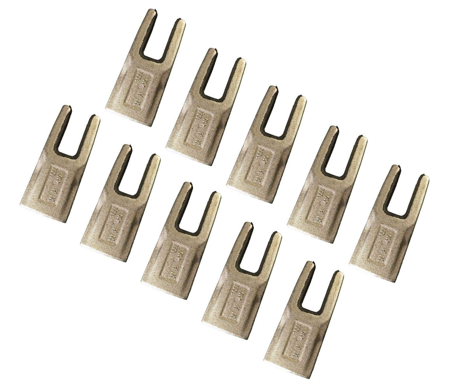 10 Pack 1650 Fast Lock MD Utility Auger Dirt Teeth - 140200 - Heavy Duty Digging Teeth for Construction, Landscaping & Agricultural Equipment