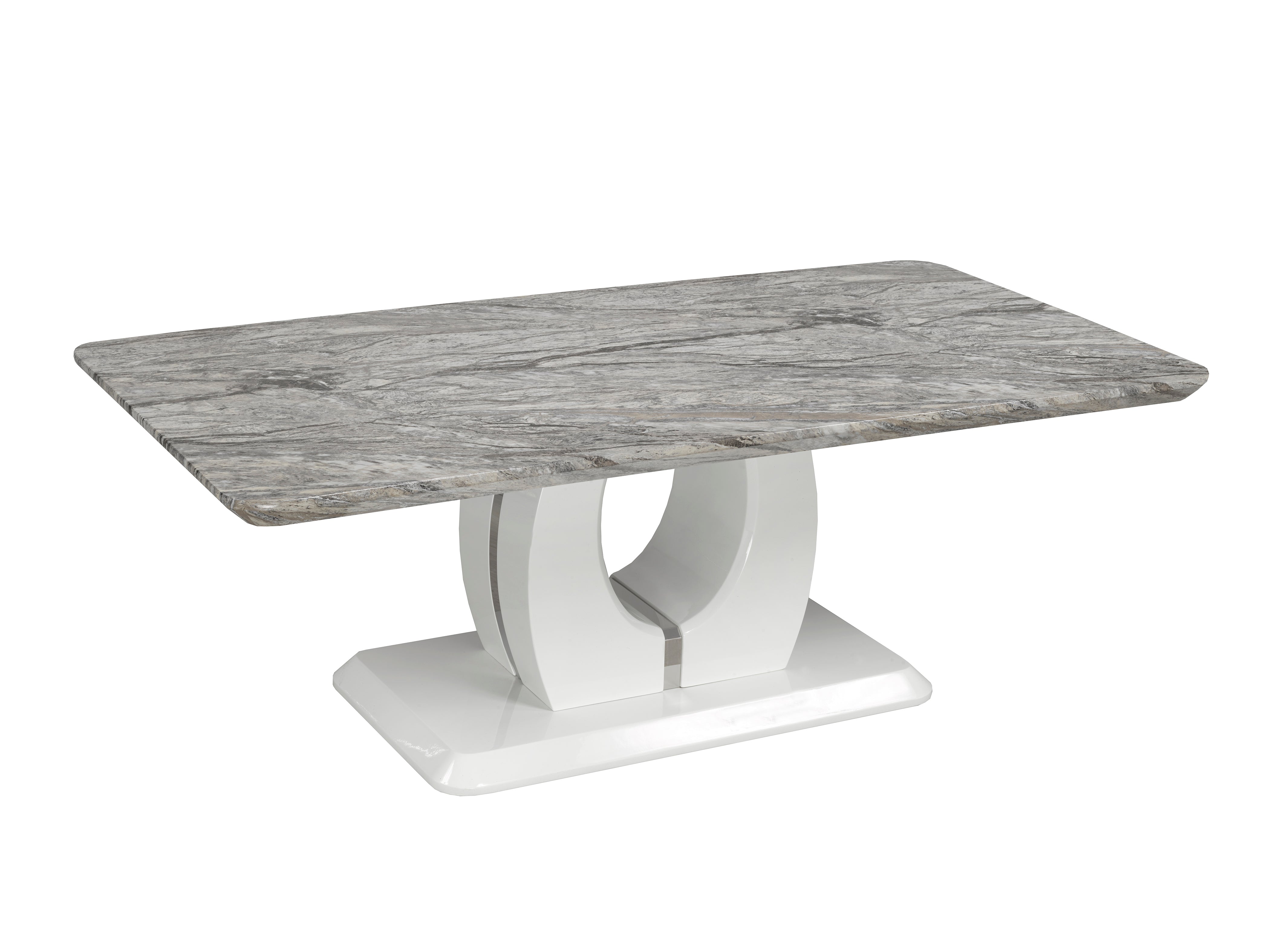 Modern Coffee Table - White & Grey Finish - Perfect for Living Room, Office, or Lounge Area