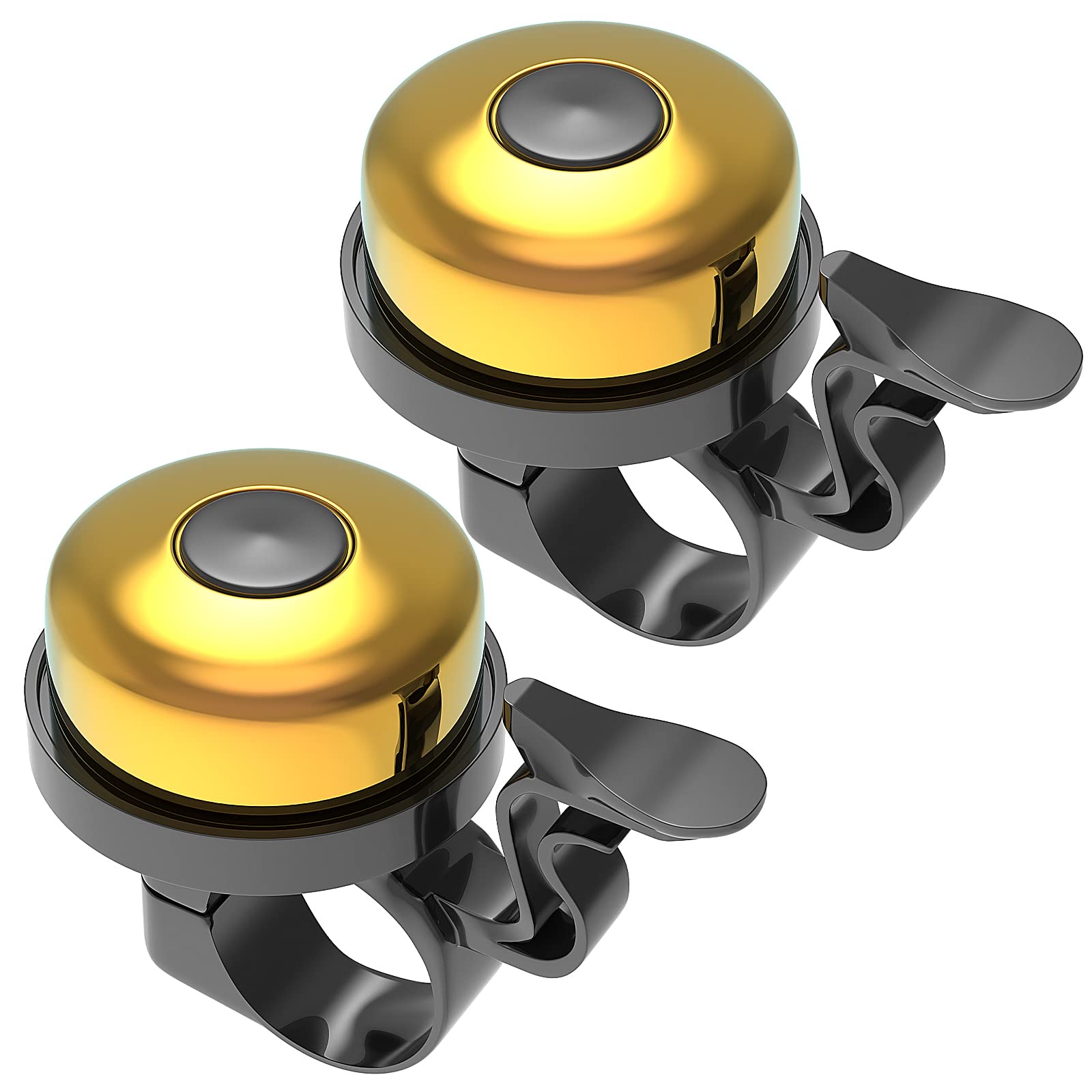 Sportout 2 Pack Bike Bells - Loud & Clear Bicycle Bell for Road, Mountain, City, Sports, Cruiser & BMX Bikes (2.25cm Diameter) - Perfect for Commuting, Cycling Safety & Outdoor Adventures