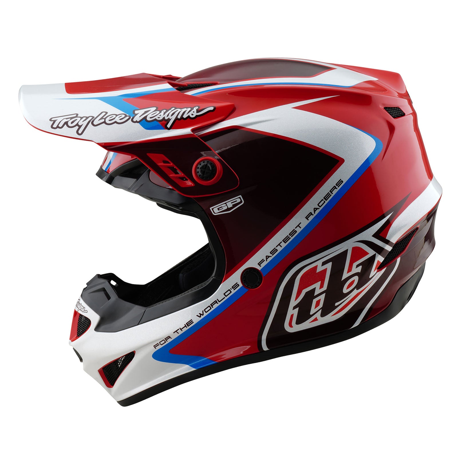Youth GP Helmet Shutter Red - Lightweight Motorcycle Racing Helmet for Kids - Perfect for Track Racing, Motocross & Off-Road Adventures