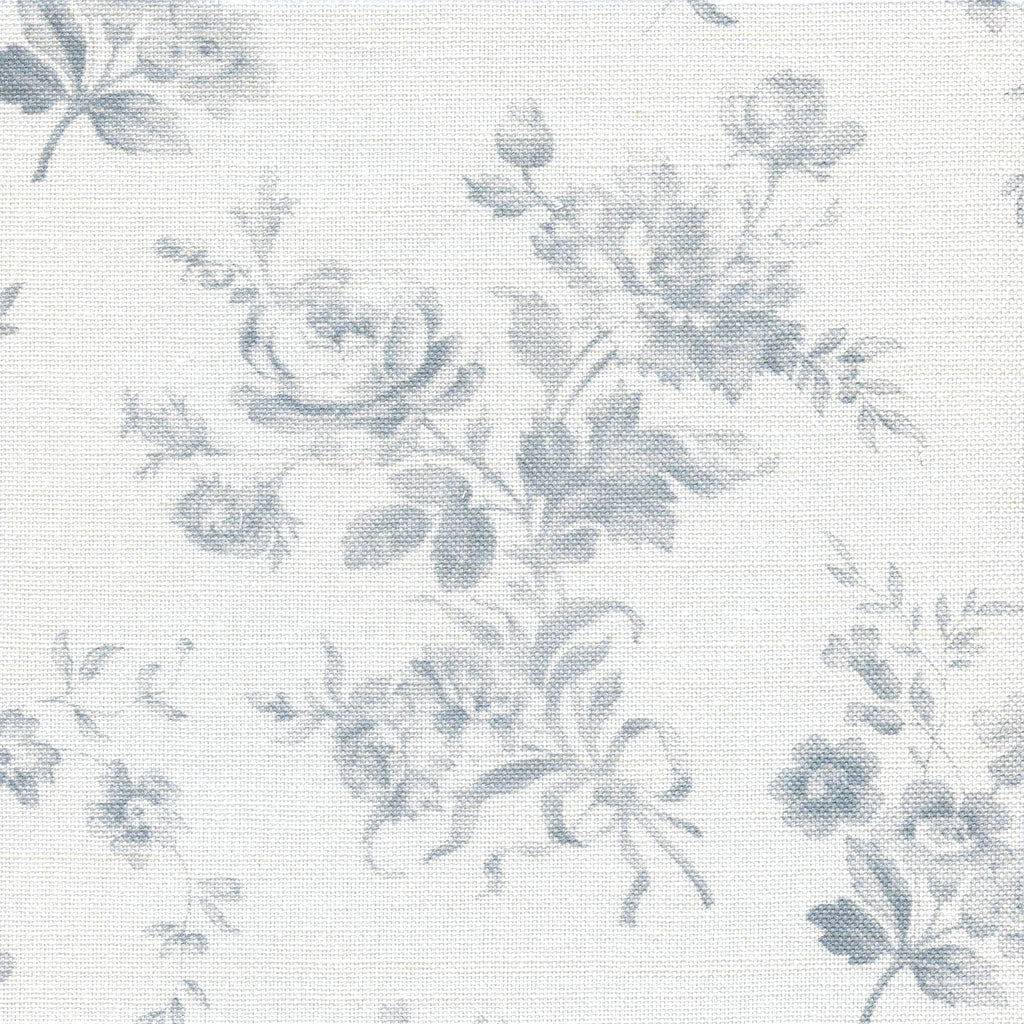 Adelaine Floral Linen Fabric - French Grey - Premium Home Decor Upholstery & DIY Sewing Projects