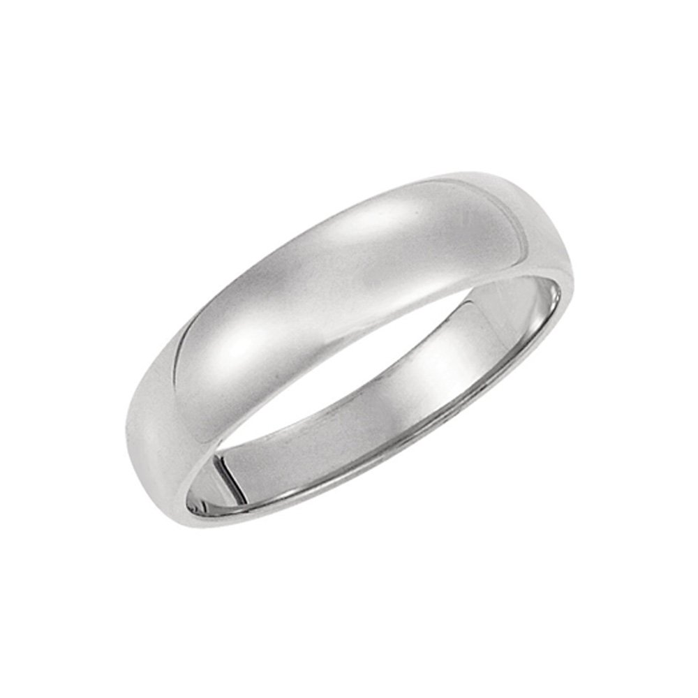 14k White Gold 5mm Black Bow Wedding Band for Bridal Jewelry