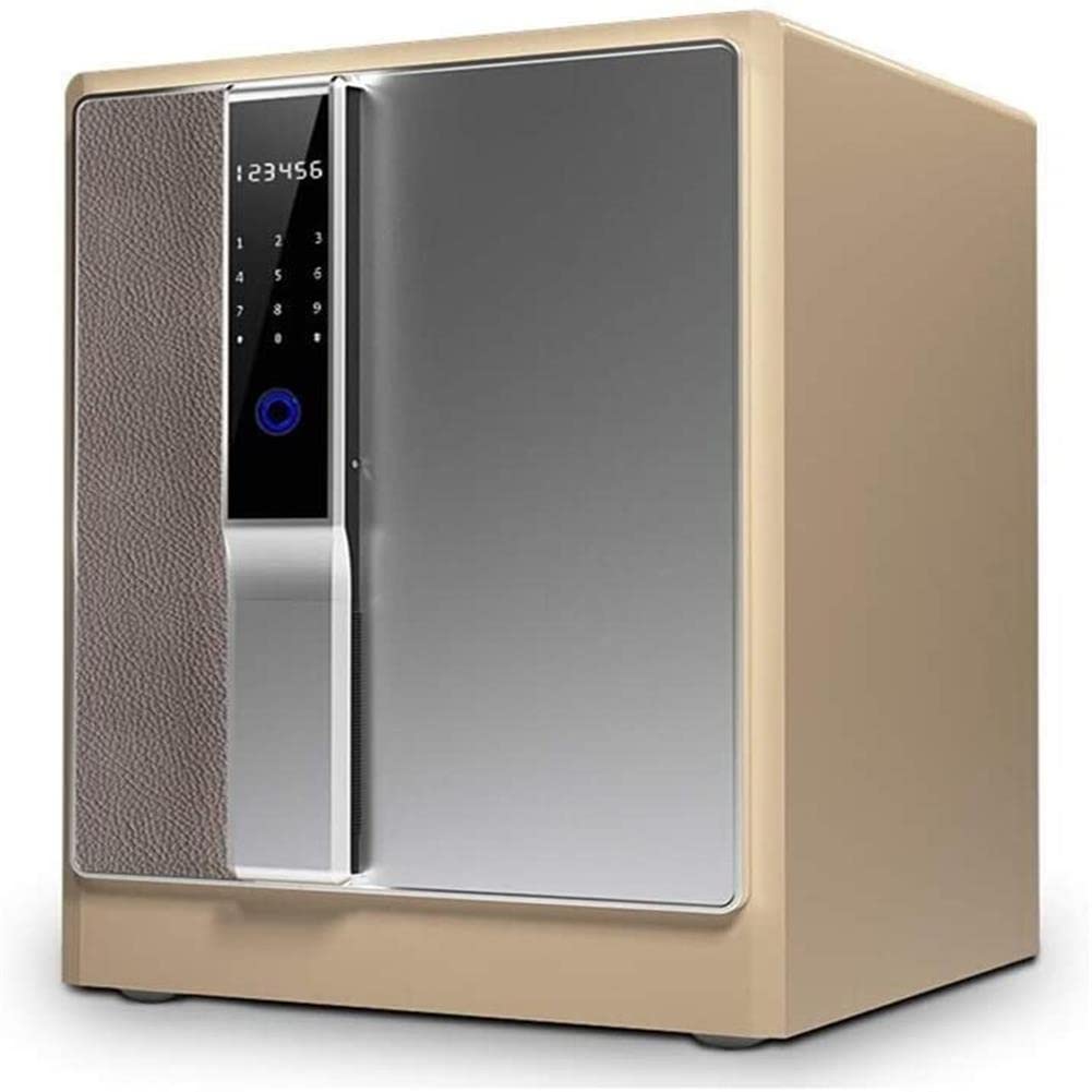 Steel Home Security Safe - Fireproof & Waterproof Safe Box with Fingerprint & Digital Touch Screen for Cash, Jewelry & Valuables - Ideal for Home, Office & Travel Security