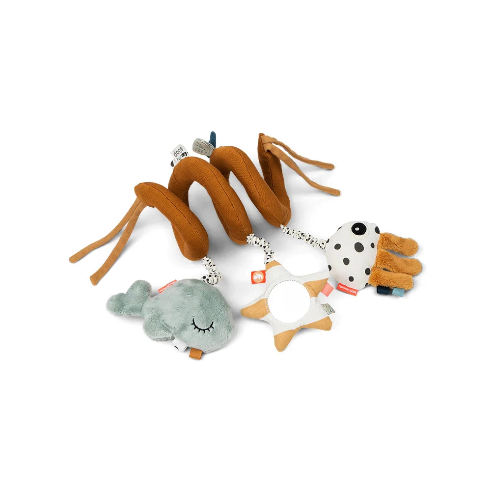 Done by Deer Sea Friends Activity Set - Blue & Mustard Baby Toys for Sensory Play, Early Learning, and Travel Entertainment