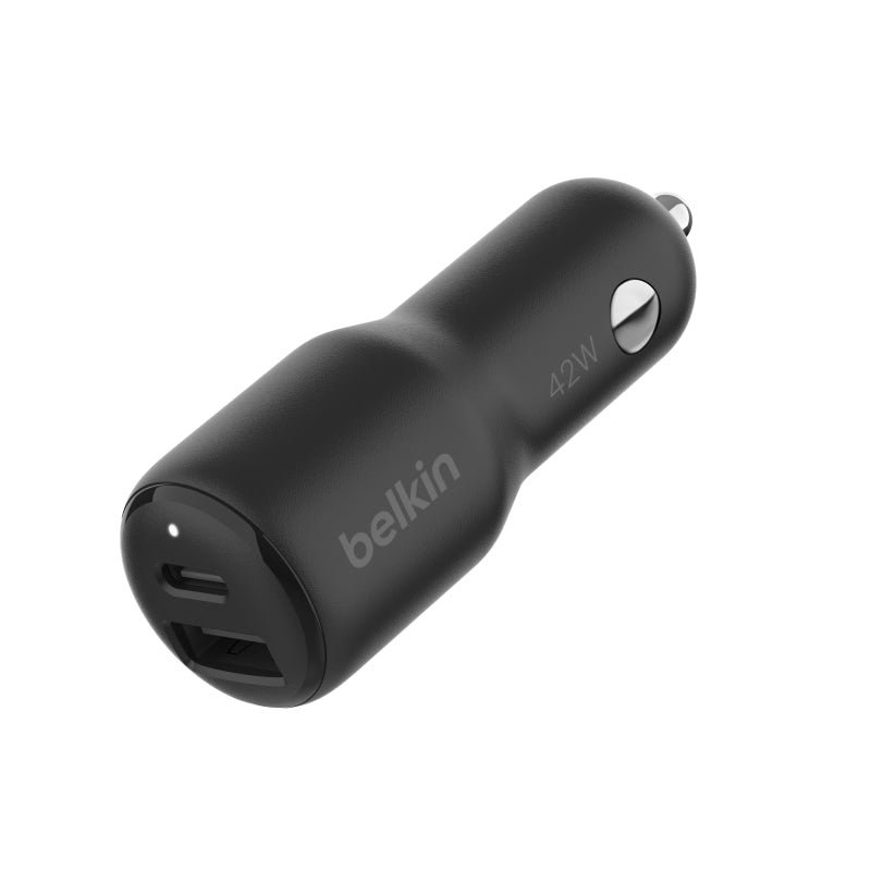 Belkin 42W USB-A/USB-C Car Charger - Fast Charging Adapter for iPhone, Samsung, Android Phones & Tablets - Perfect for Road Trips & Commuting