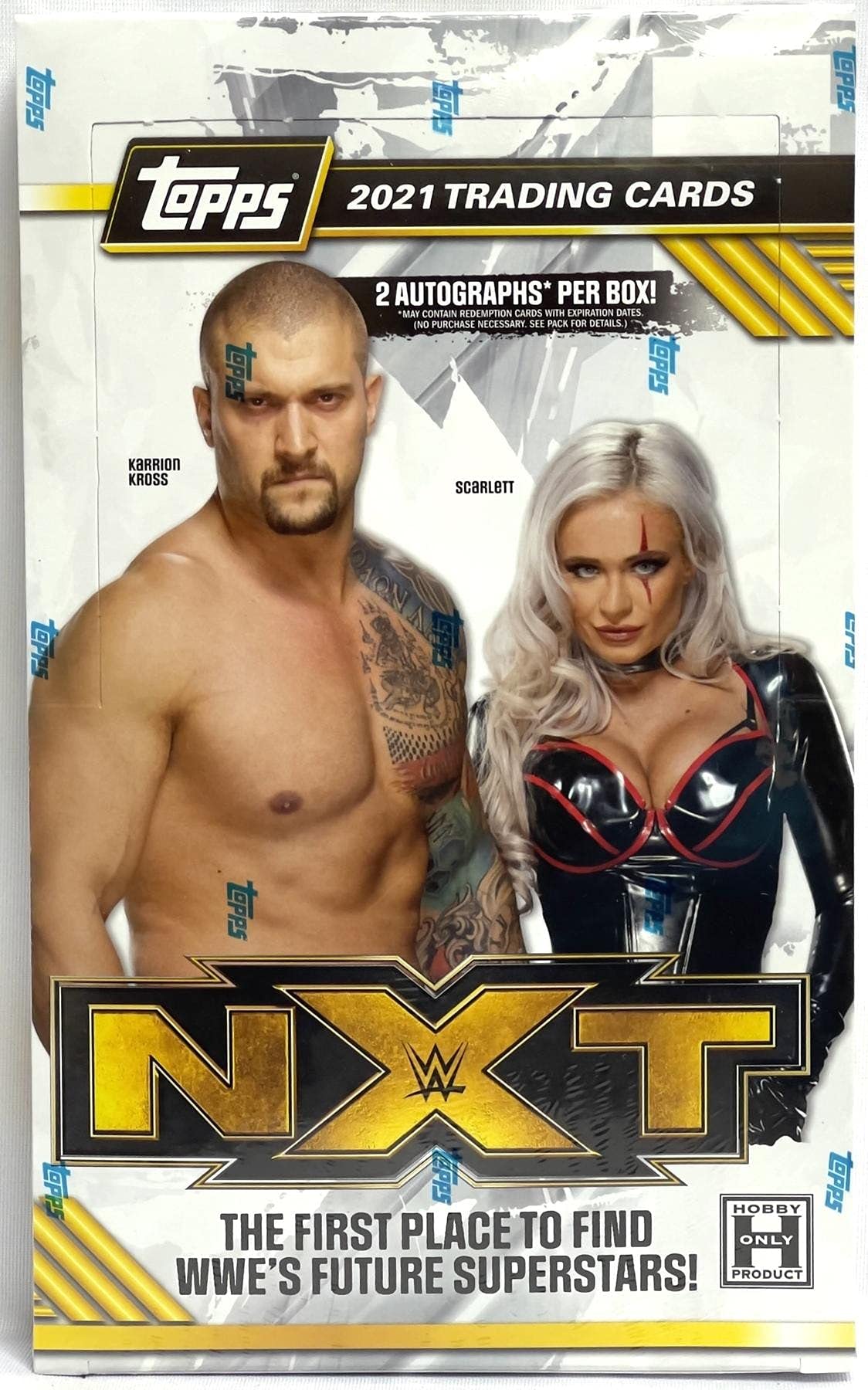 2021 WWE Wrestling NXT Hobby Box - Collectible Trading Cards for Fans & Enthusiasts - Perfect for Gifts, Tournaments, and Memorabilia Collections