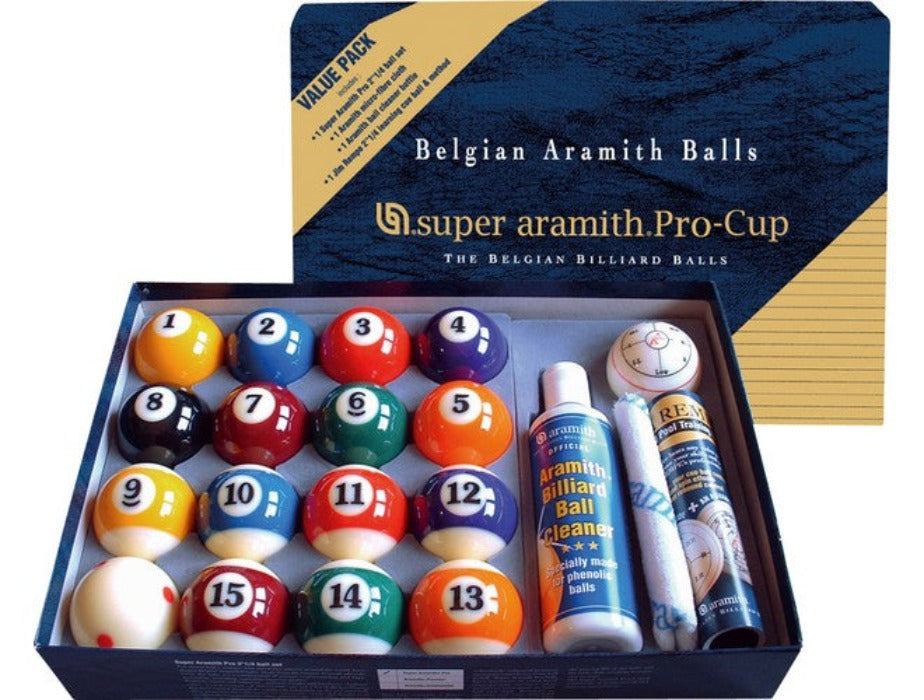 Aramith Super Pro Cup Pool Balls Set - Premium Billiard Balls for Professional & Home Game Rooms - Perfect for Tournaments, Bars, and Family Game Nights