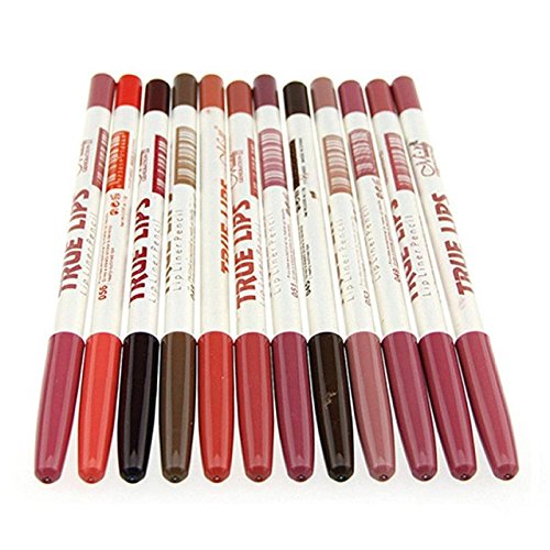 12-Piece Waterproof Lip Liner Pencil Set - Long Lasting Lip Liner Makeup Kit for All-Day Wear | Perfect for Daily Makeup, Special Occasions & Professional Use
